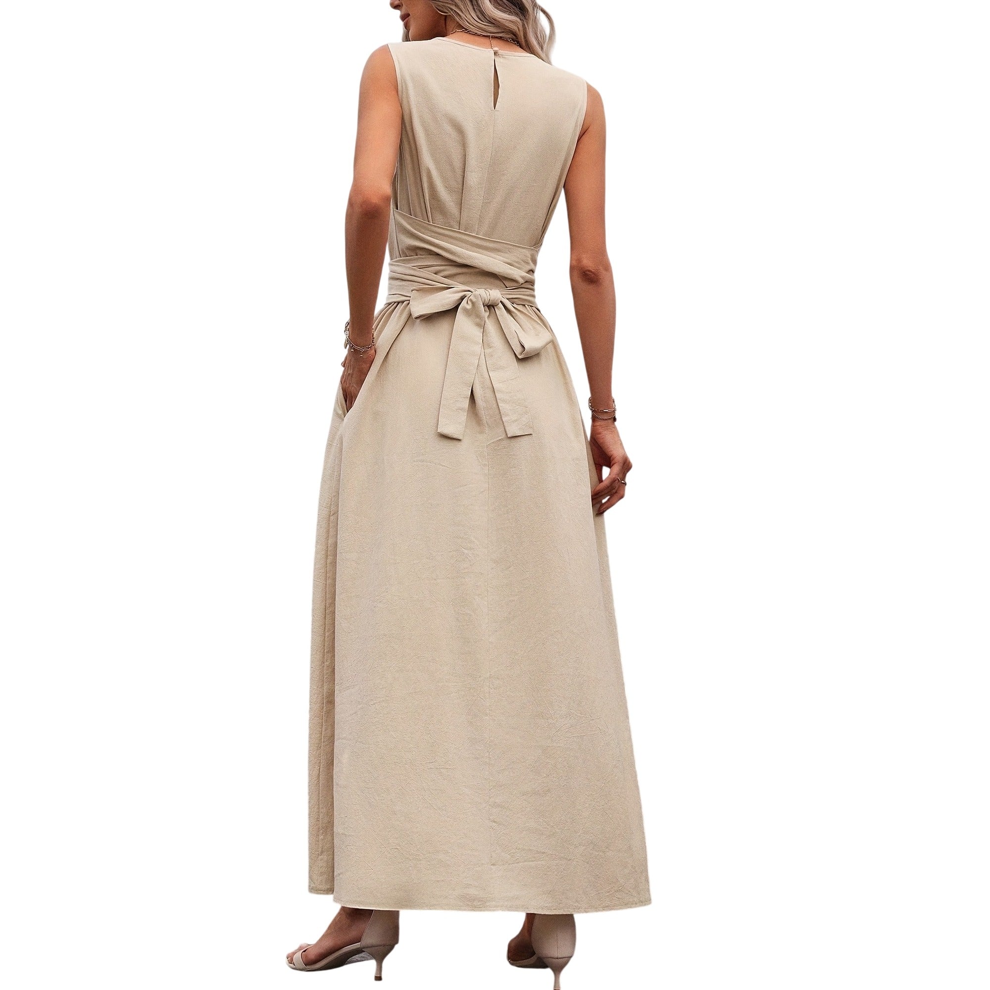 Atelier Rivelle | Robe Femme Été Sans Manches Dos Nu Fluide Décontractée