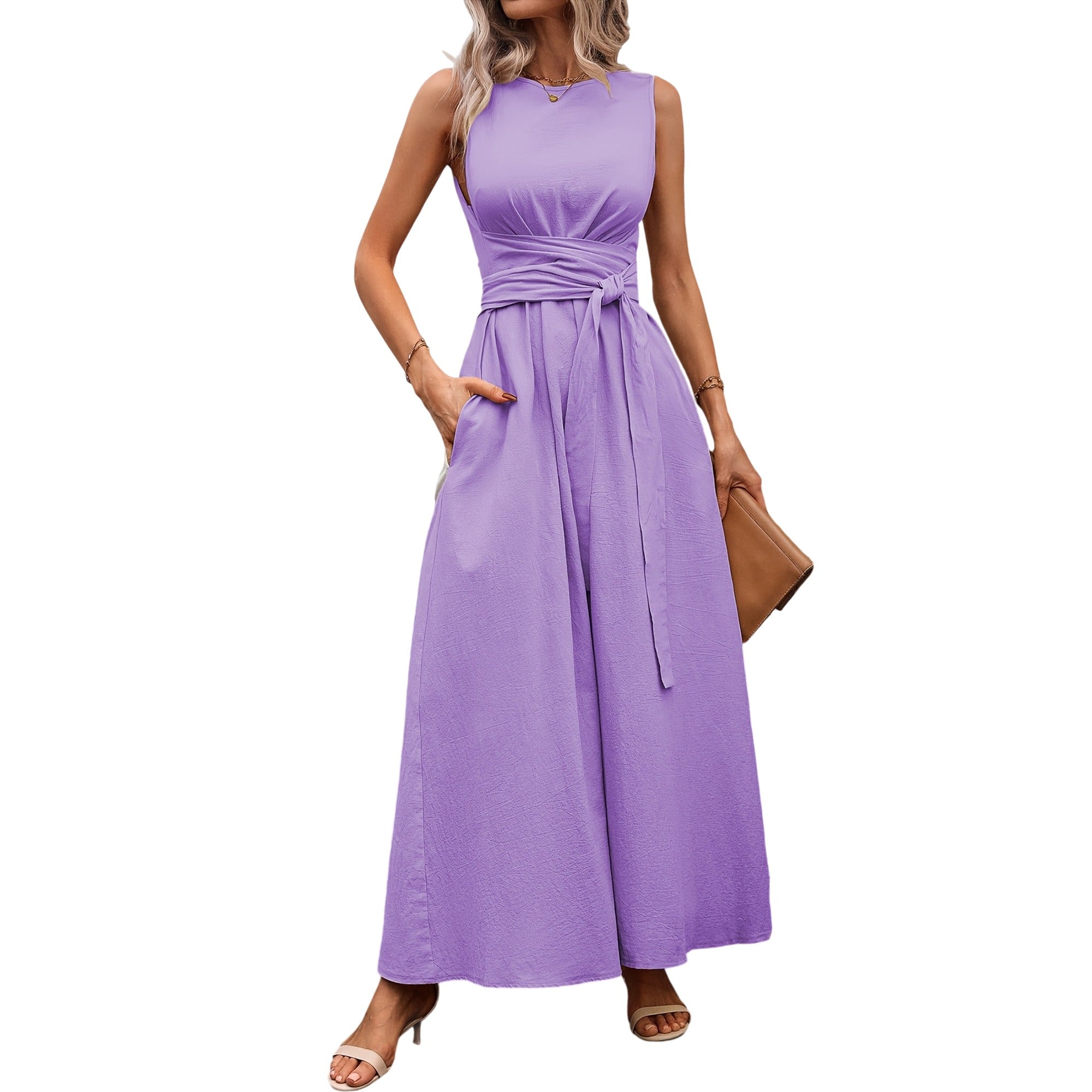 Atelier Rivelle | Robe Femme Été Sans Manches Dos Nu Fluide Décontractée
