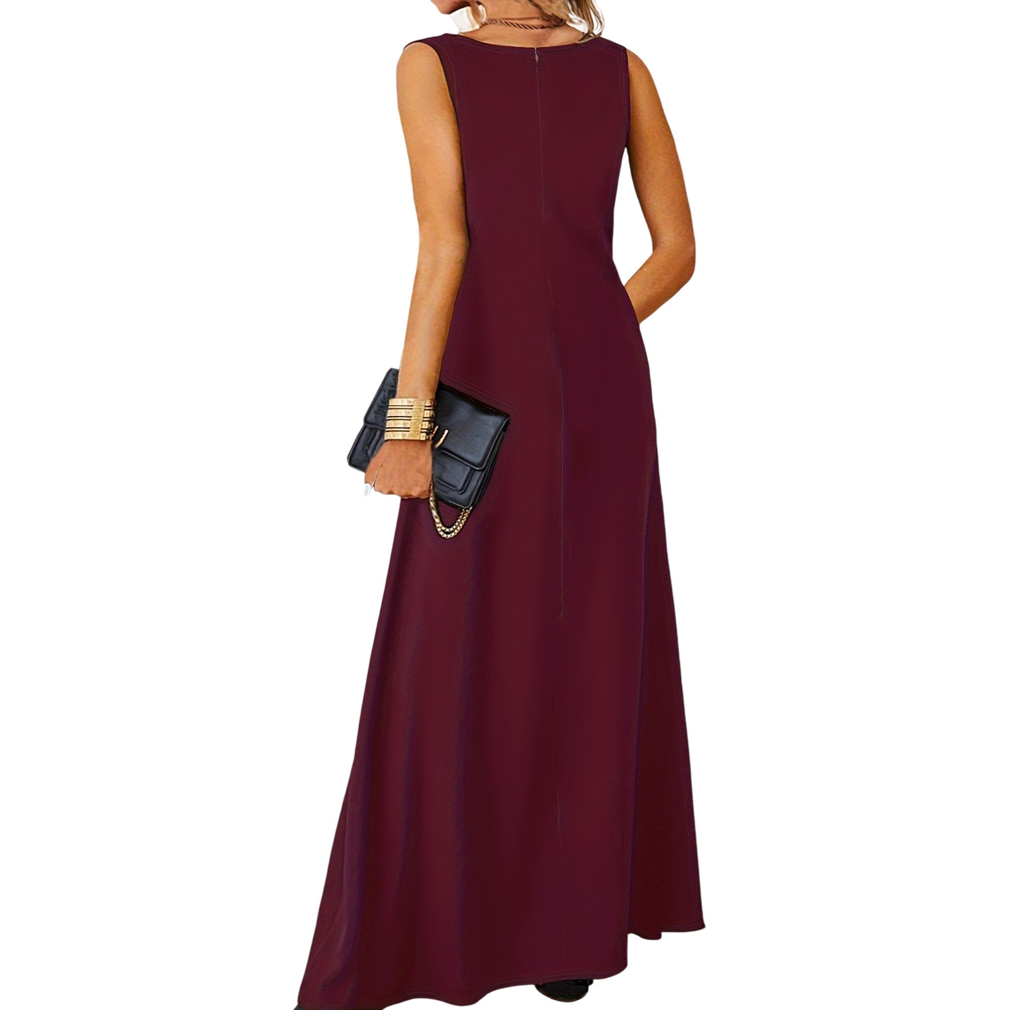 Atelier Rivelle | Robe Longue Femme Été Élégante Sans Manches Fluide