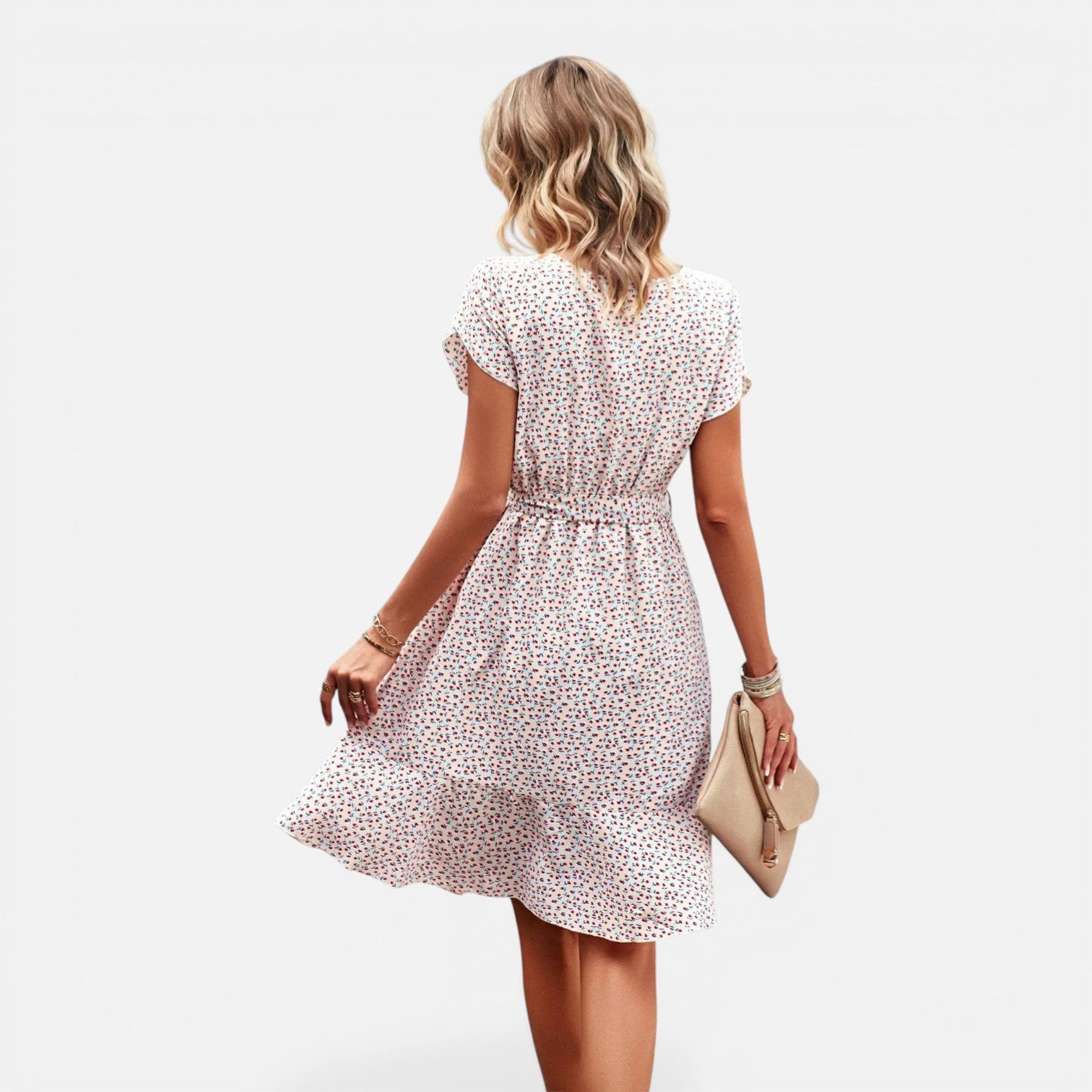 Atelier Rivelle | Robe d’été femme floral taille haute plissée confort casual