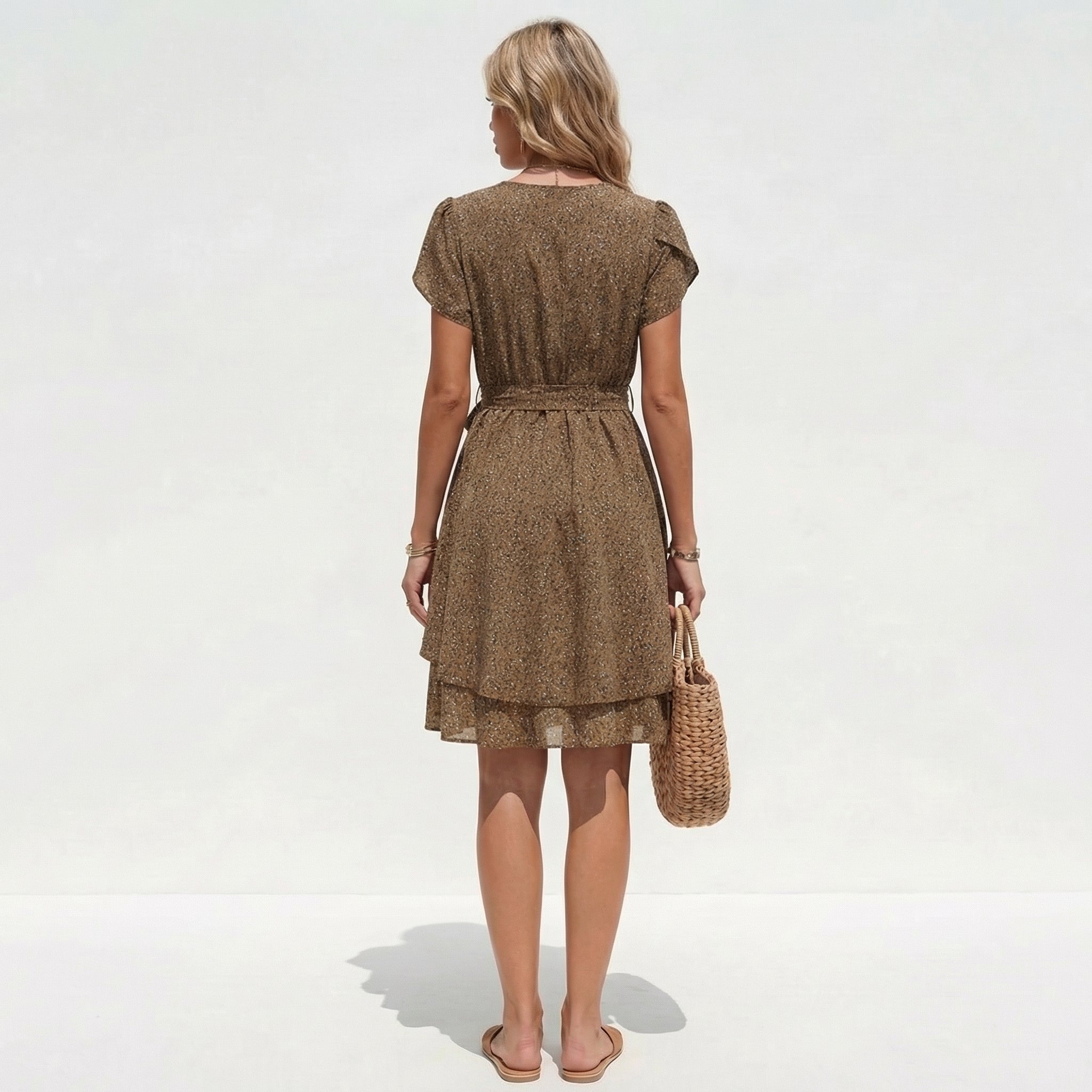 Atelier Rivelle | Robe d’été femme floral taille haute plissée confort casual