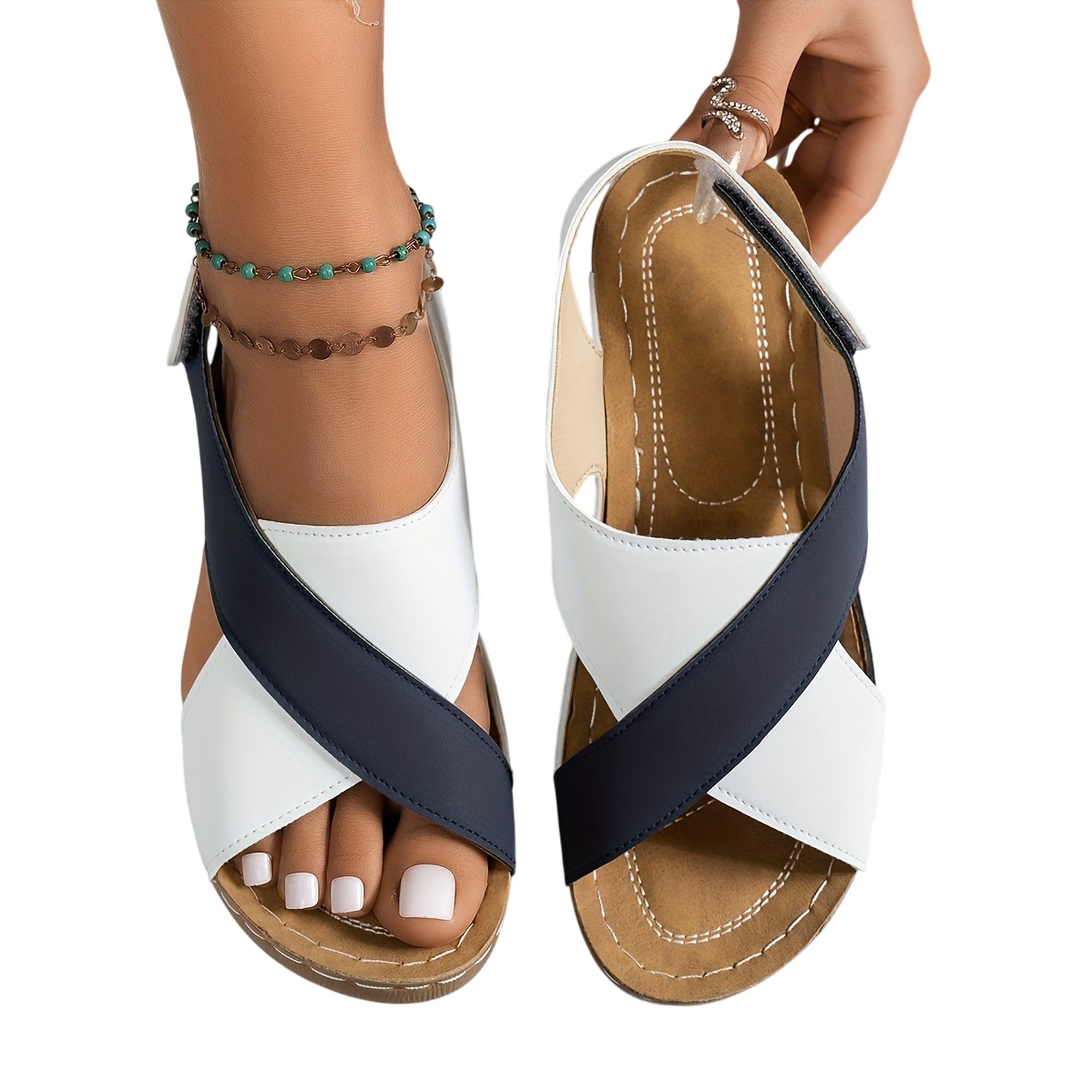 Atelier Rivelle | Sandales Compensées Femme Plateforme Été Confort Scratch