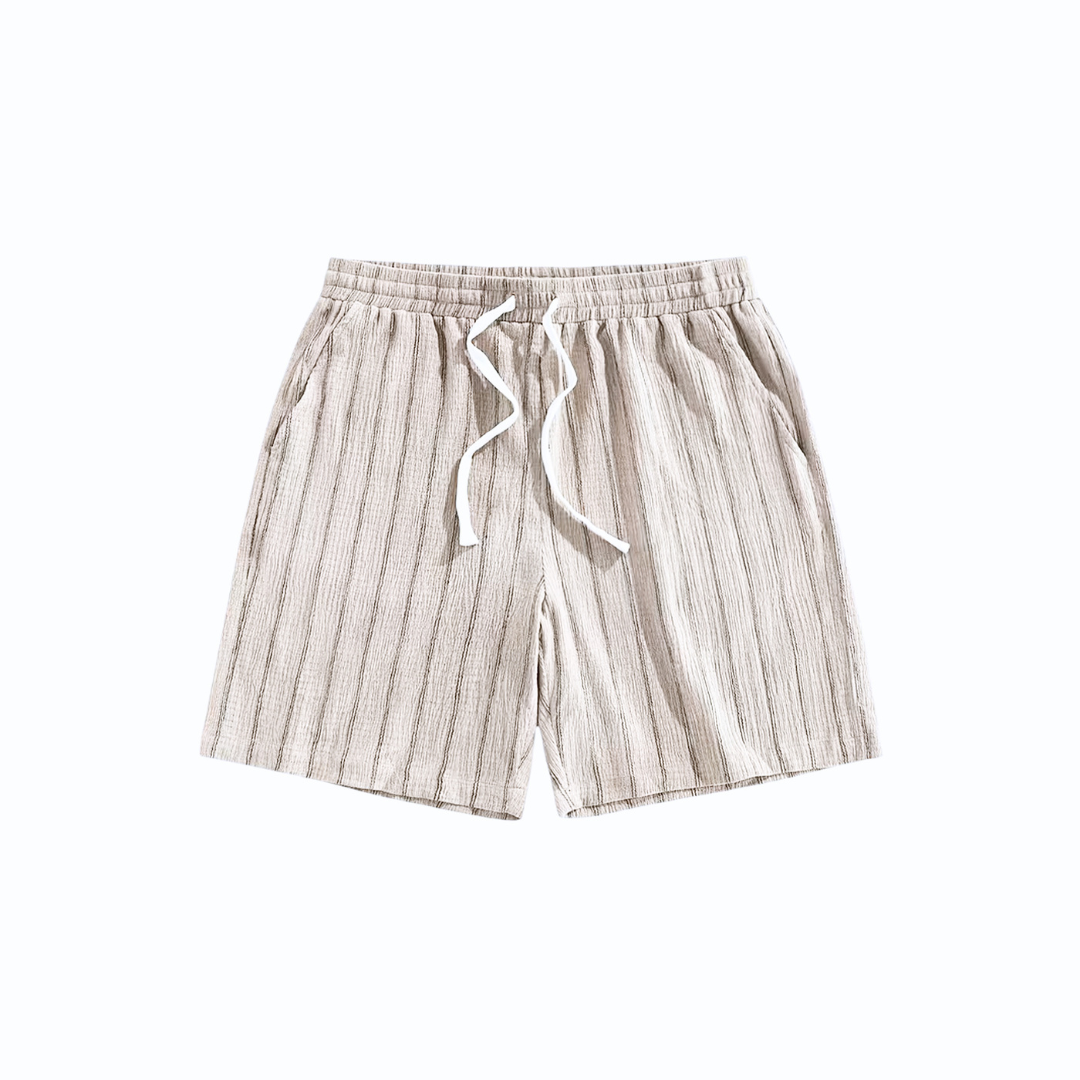 Atelier Rivelle | Short Homme Été Rayé Léger Taille Élastique