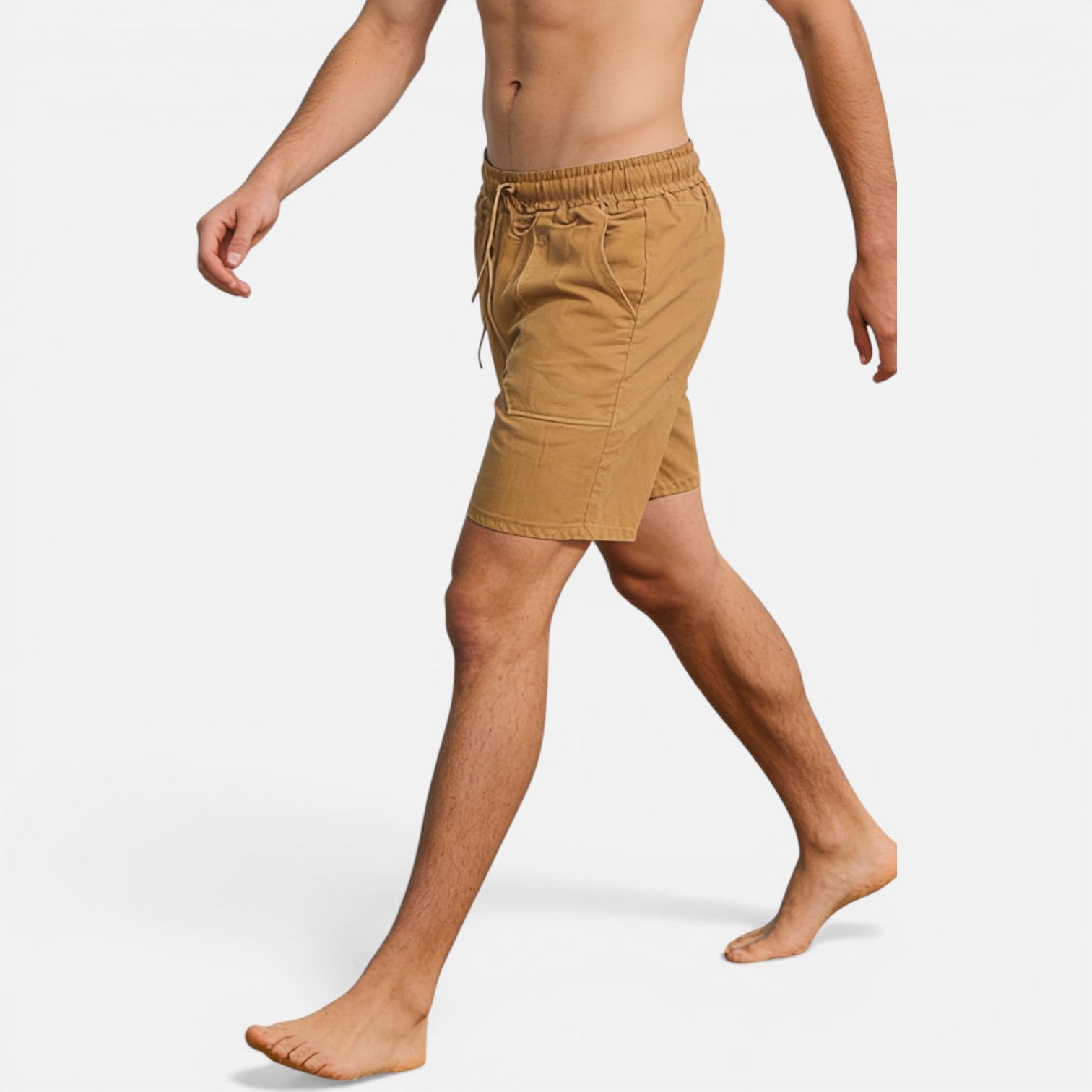 Atelier Rivelle | Short Homme Lin Été Léger Respirant Taille Élastique Confort