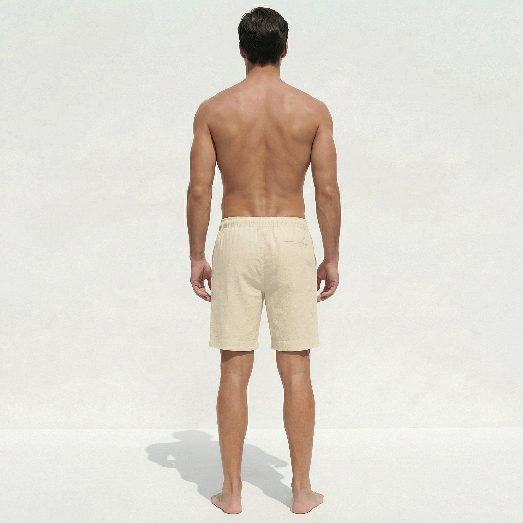Atelier Rivelle | Short en Lin Homme Été Respirant Taille Élastique Plage