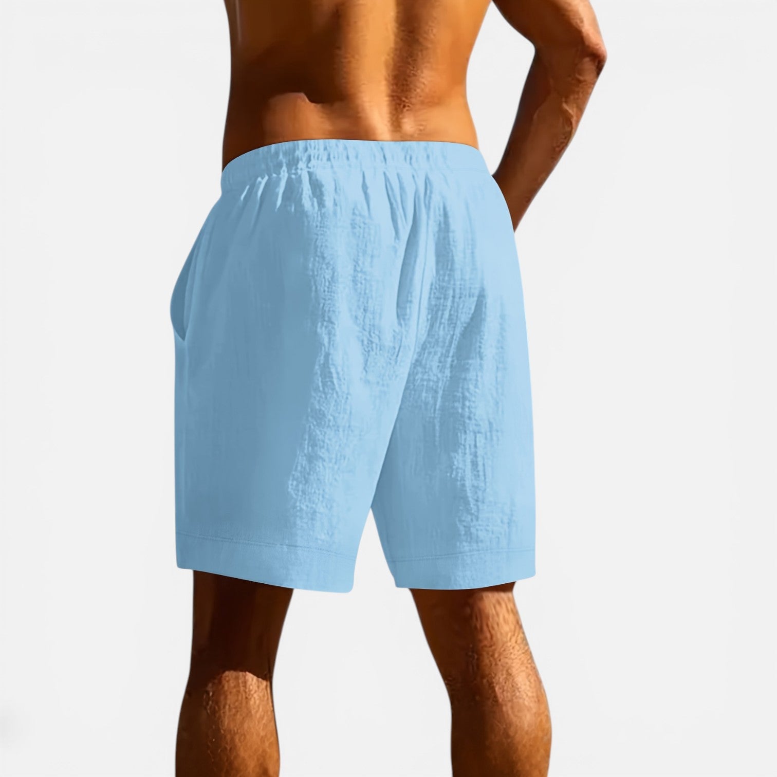 Atelier Rivelle | Short en Lin Homme Été Respirant Taille Élastique Plage