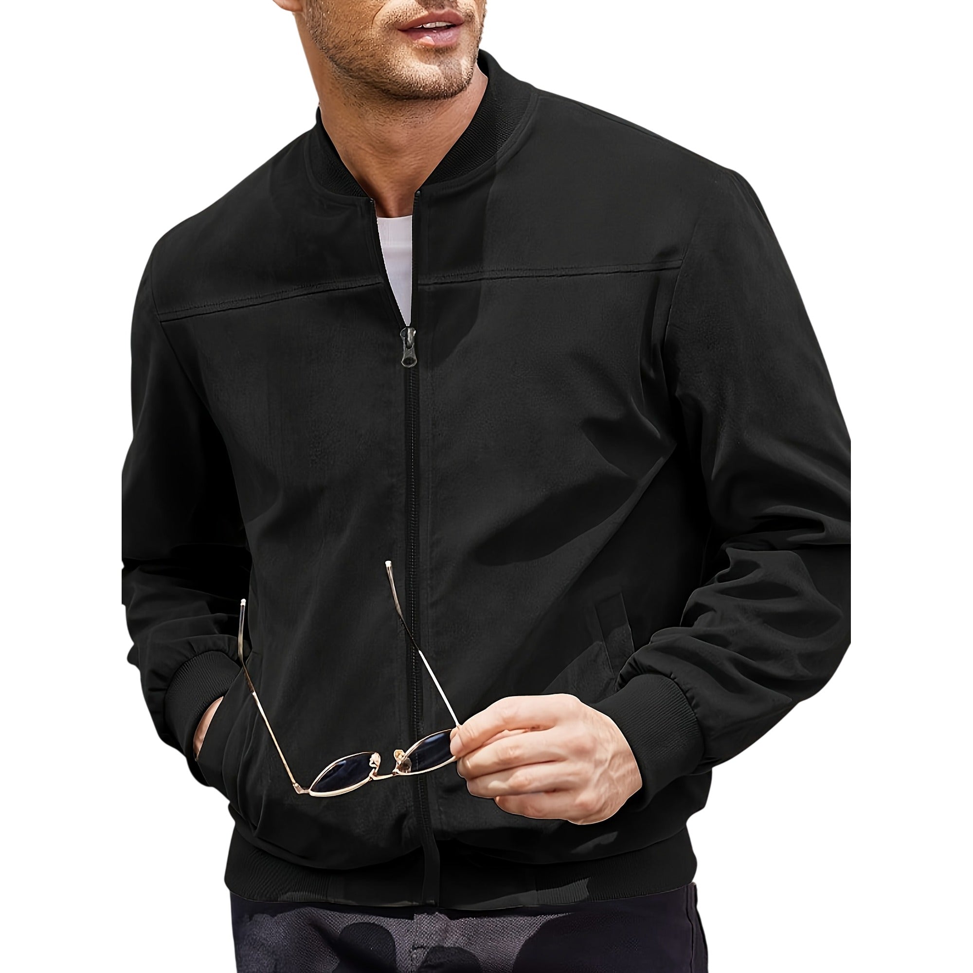 Atelier Rivelle | Veste Zippée Homme Col Montant Sport Casual Confort