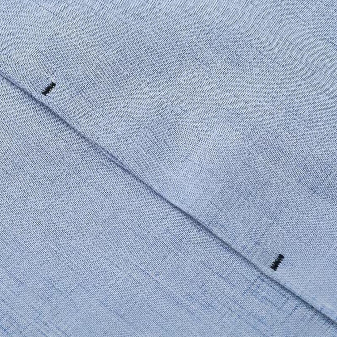 Atelier Rivelle | Chemise Homme Manches Courtes Été Casual Bleu Léger Confort
