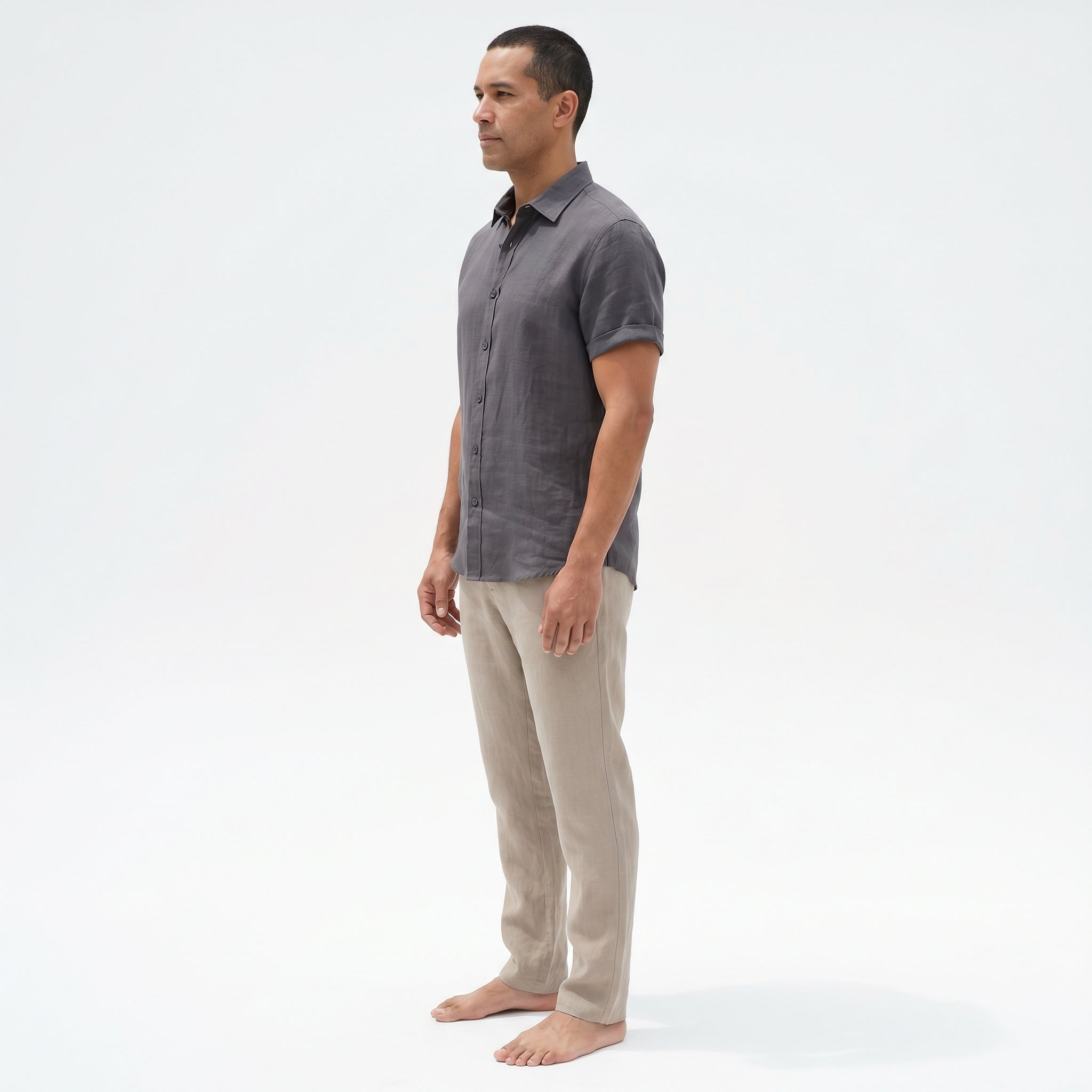 Atelier Rivelle | Chemise Homme Manches Courtes Été Décontractée Légère Confort