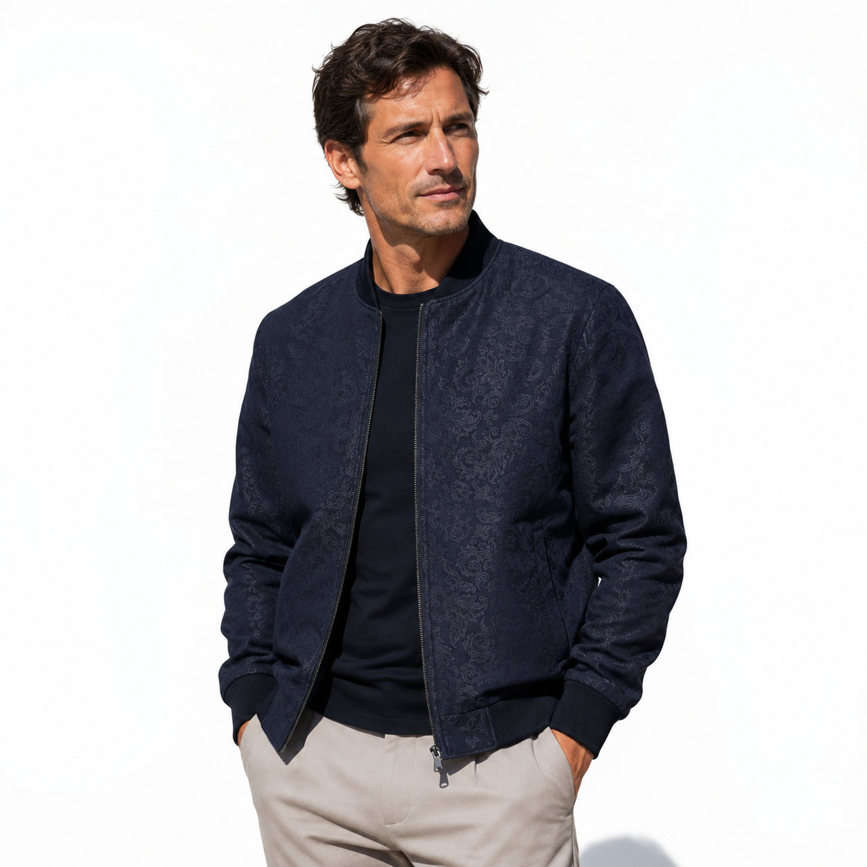Atelier Rivelle | Veste Homme Printemps Col Baseball Style Chinois Légère
