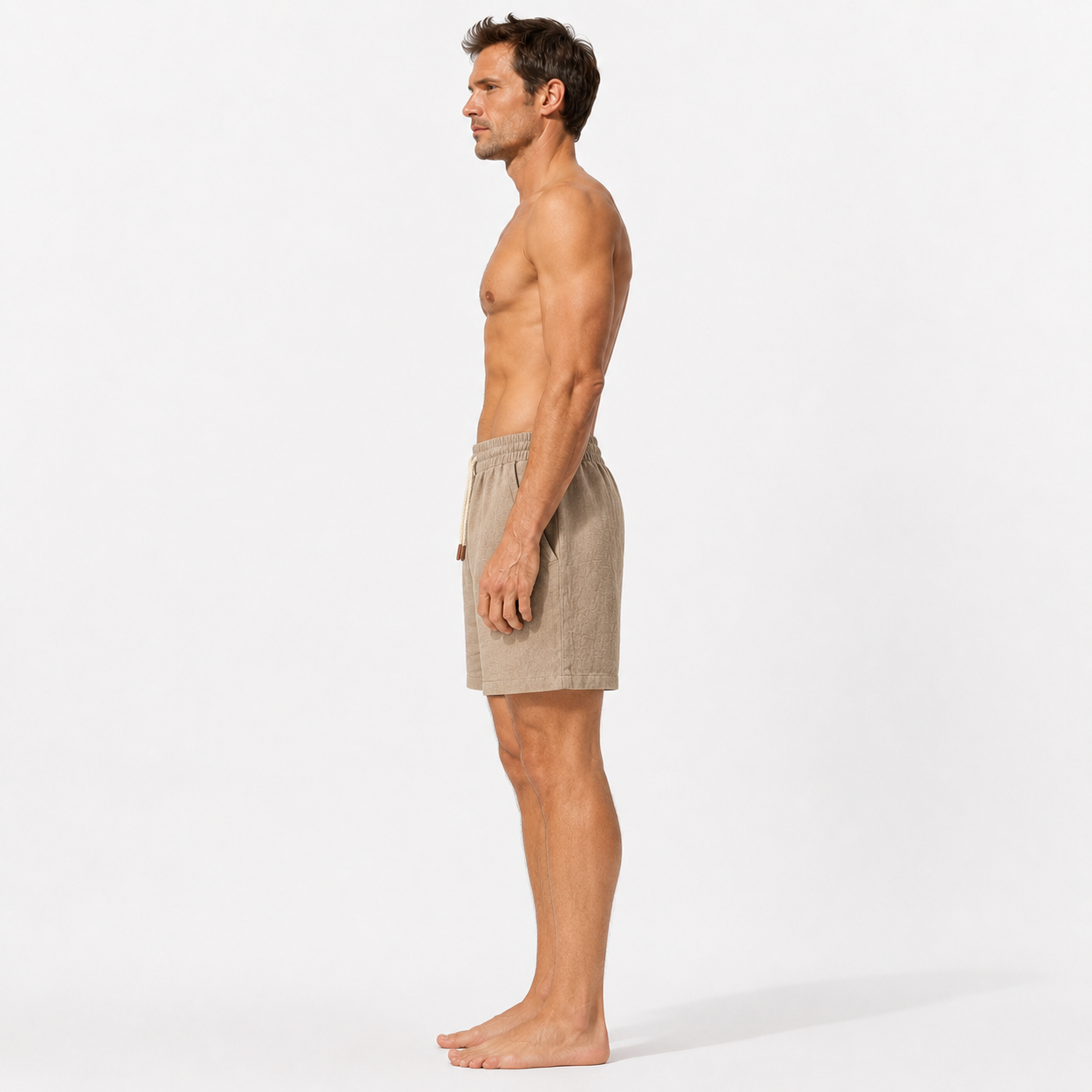 Atelier Rivelle | Short Lin Homme Été Ample Léger Cordon Plage Sport