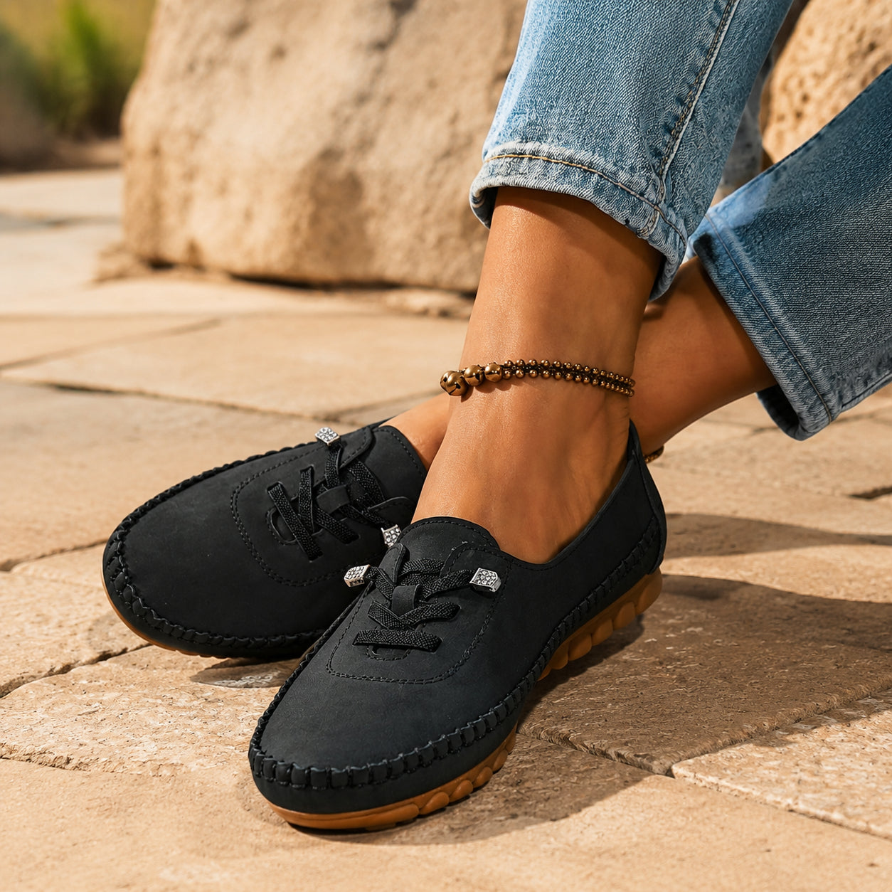 Atelier Rivelle | Baskets Basses Femme Grande Taille Souples Lacets Rétro Confort