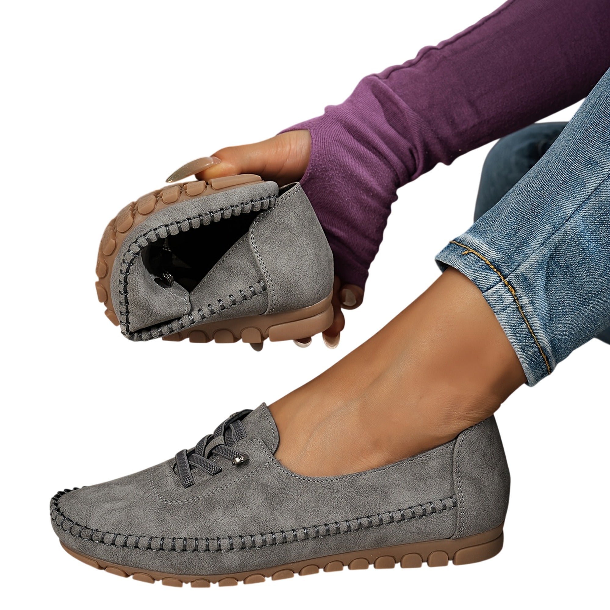 Atelier Rivelle | Baskets Basses Femme Grande Taille Souples Lacets Rétro Confort