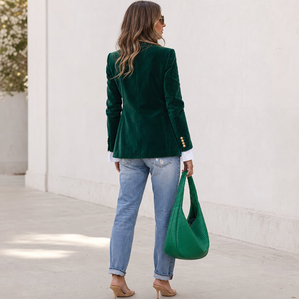 Atelier Rivelle | Blazer Femme Col Tailleur Élégant Automne Chic Bureau
