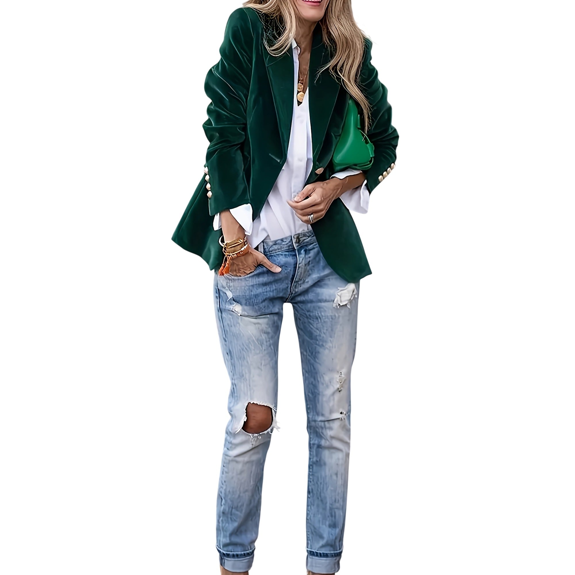 Atelier Rivelle | Blazer Femme Col Tailleur Élégant Automne Chic Bureau