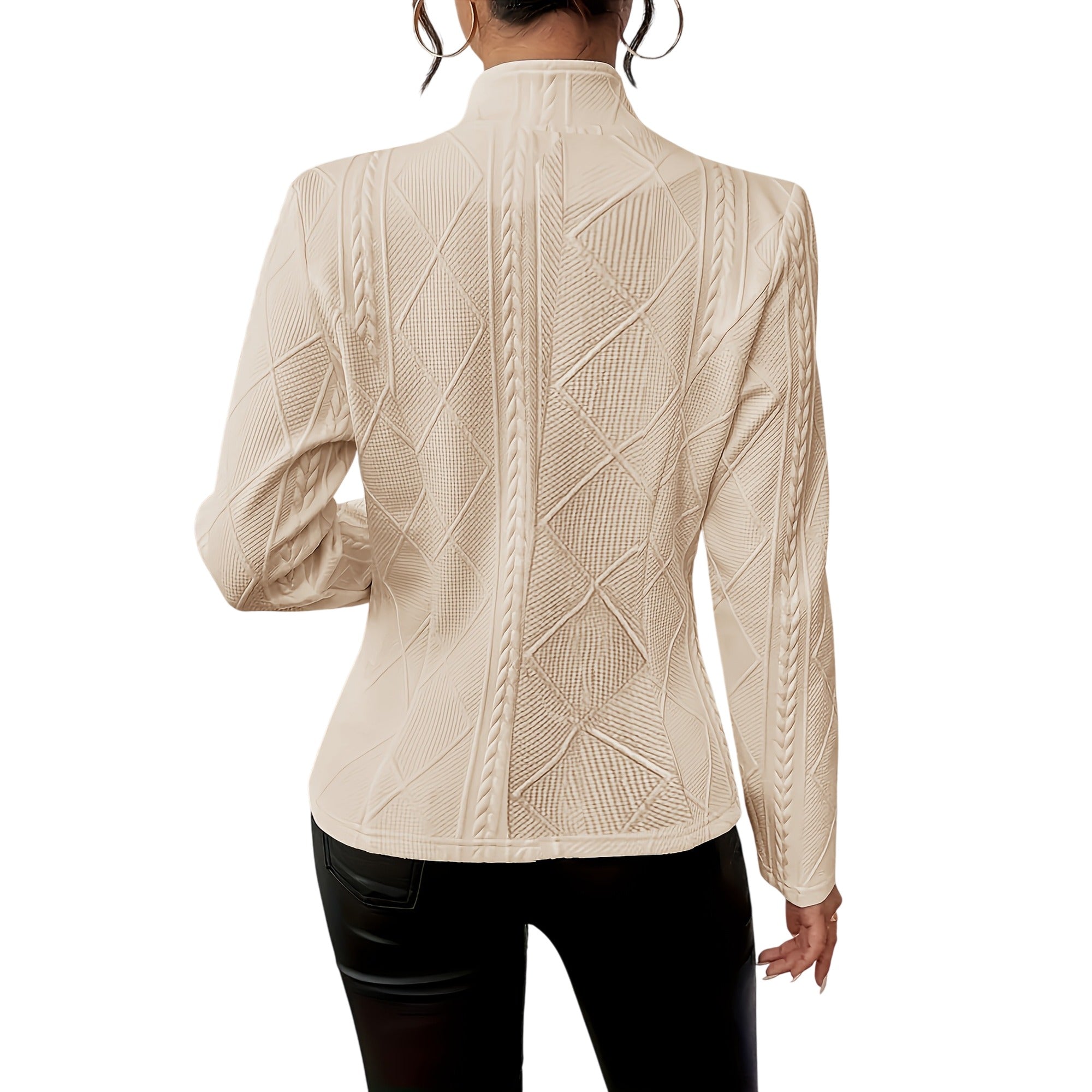 Atelier Rivelle | Blazer Femme Élégant Cintré Texturé Extensible Confort