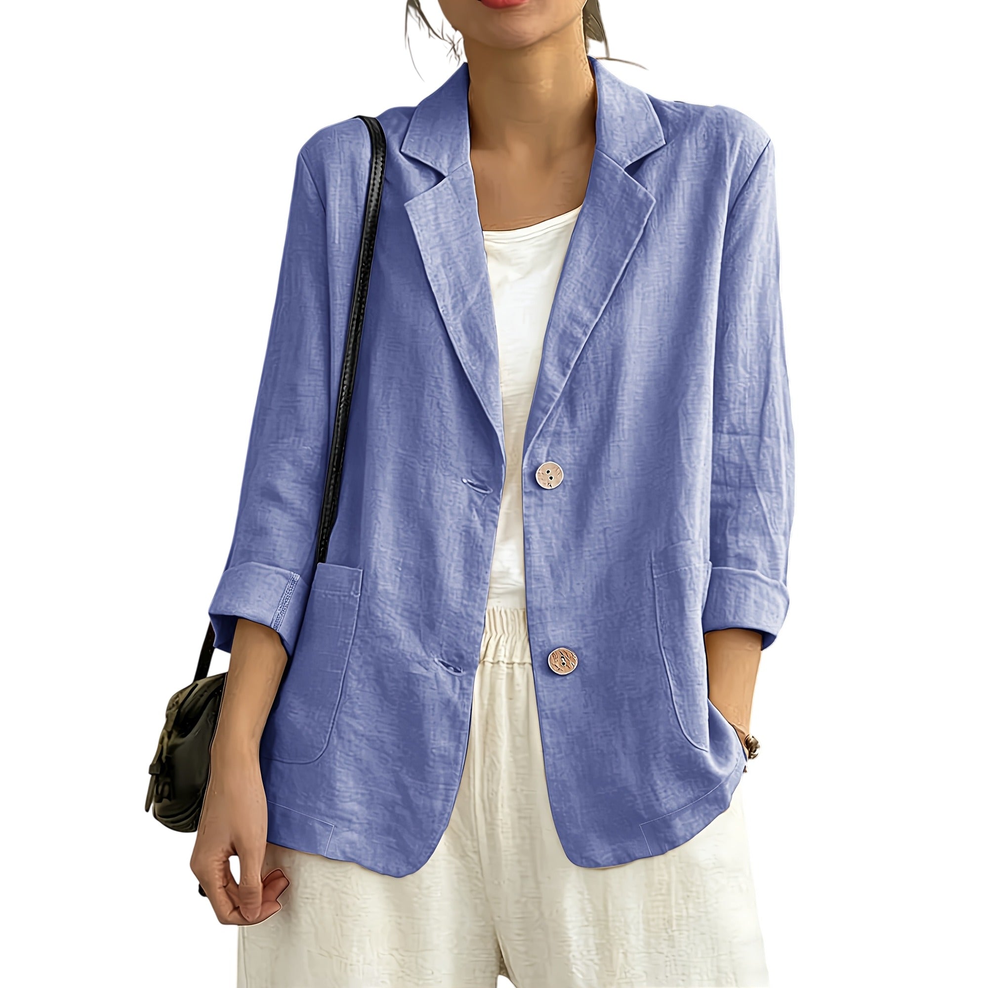 Atelier Rivelle | Blazer Femme Printemps Été Décontracté Léger Poches