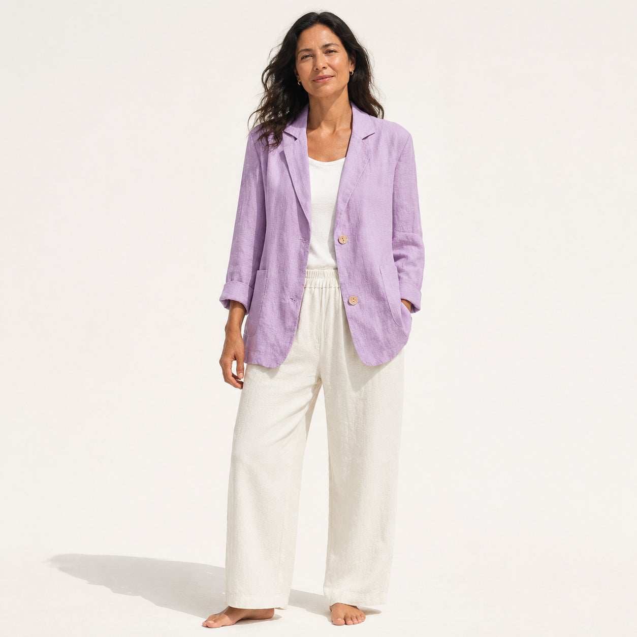 Atelier Rivelle | Blazer Femme Printemps Été Décontracté Léger Poches