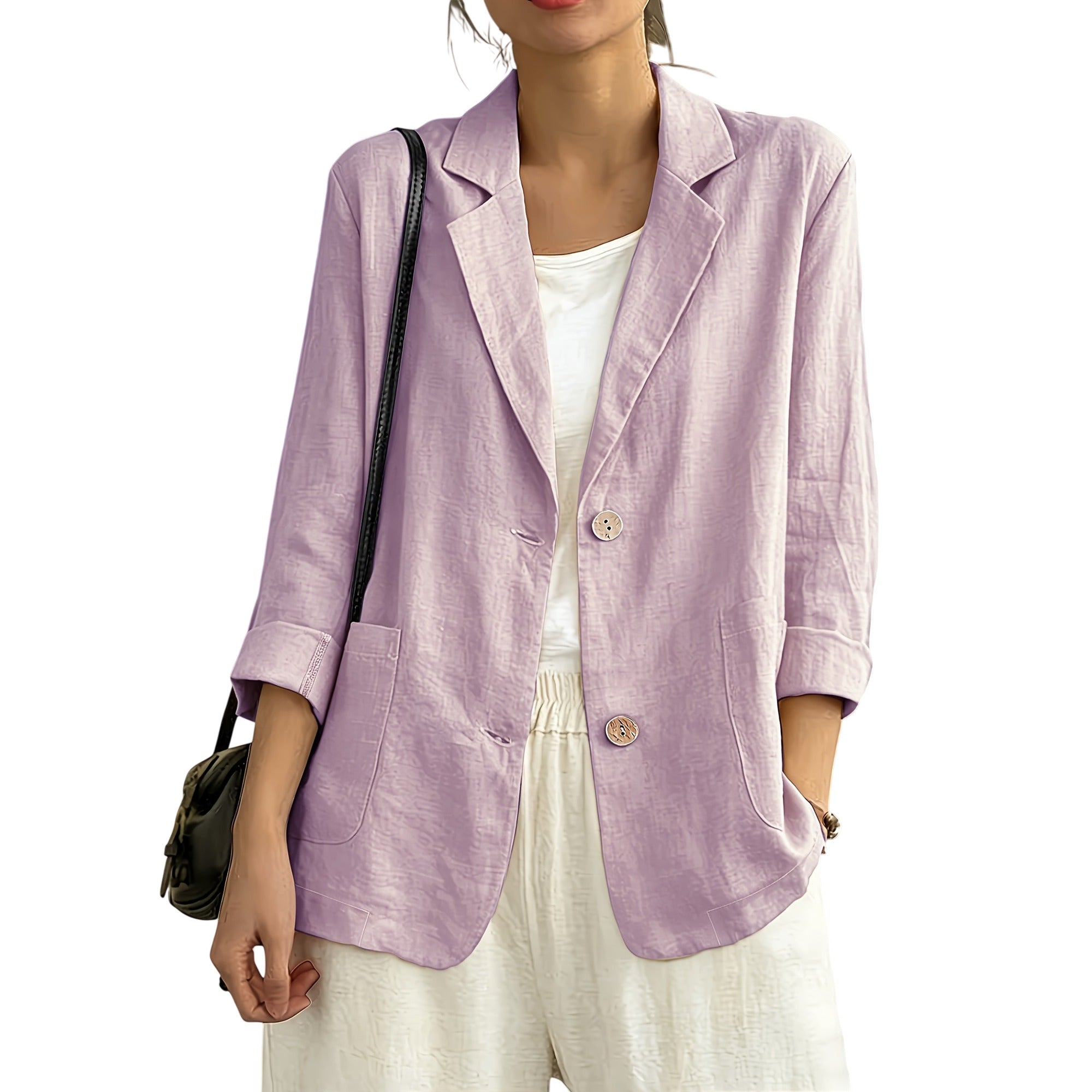 Atelier Rivelle | Blazer Femme Printemps Été Décontracté Léger Poches