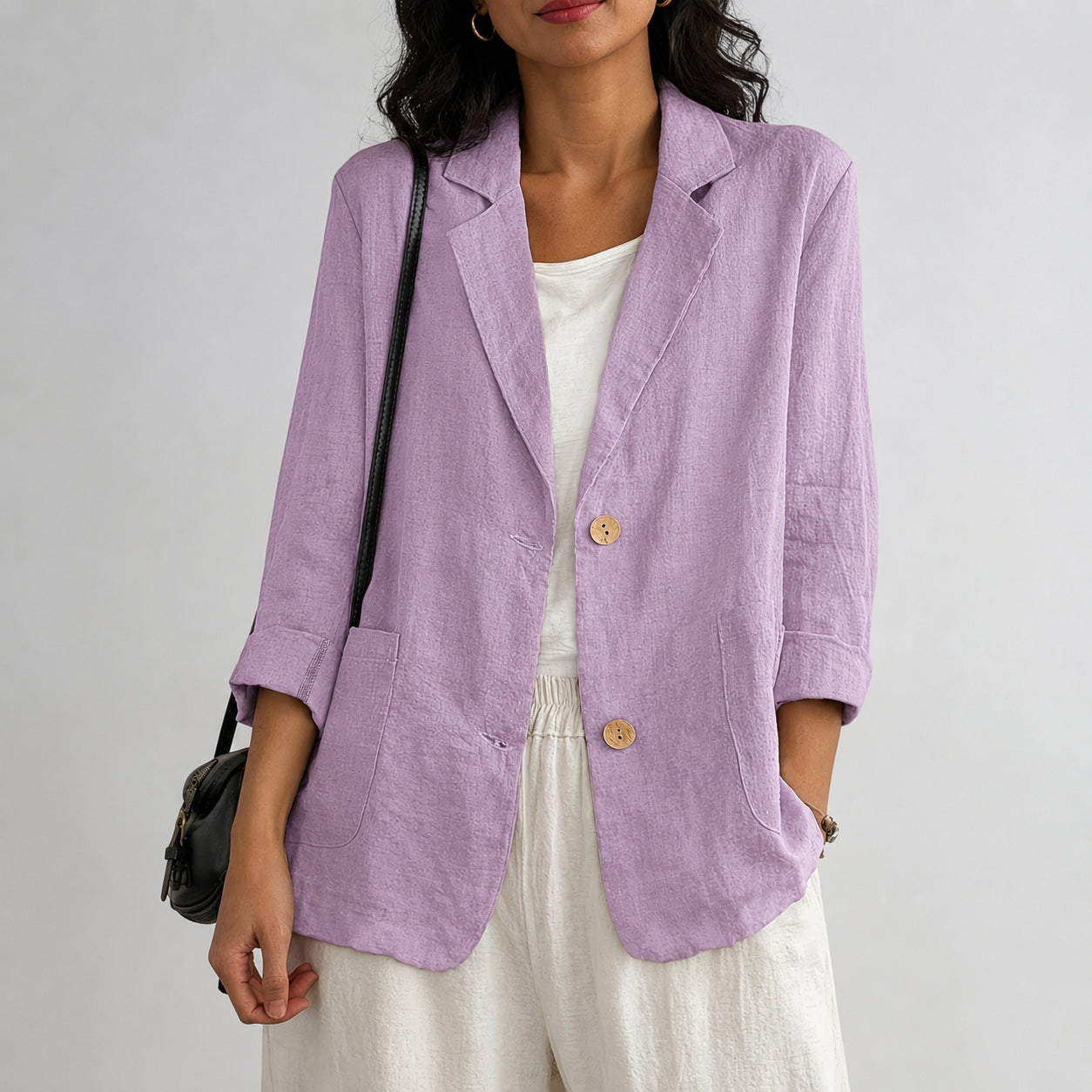 Atelier Rivelle | Blazer Femme Printemps Été Décontracté Léger Poches