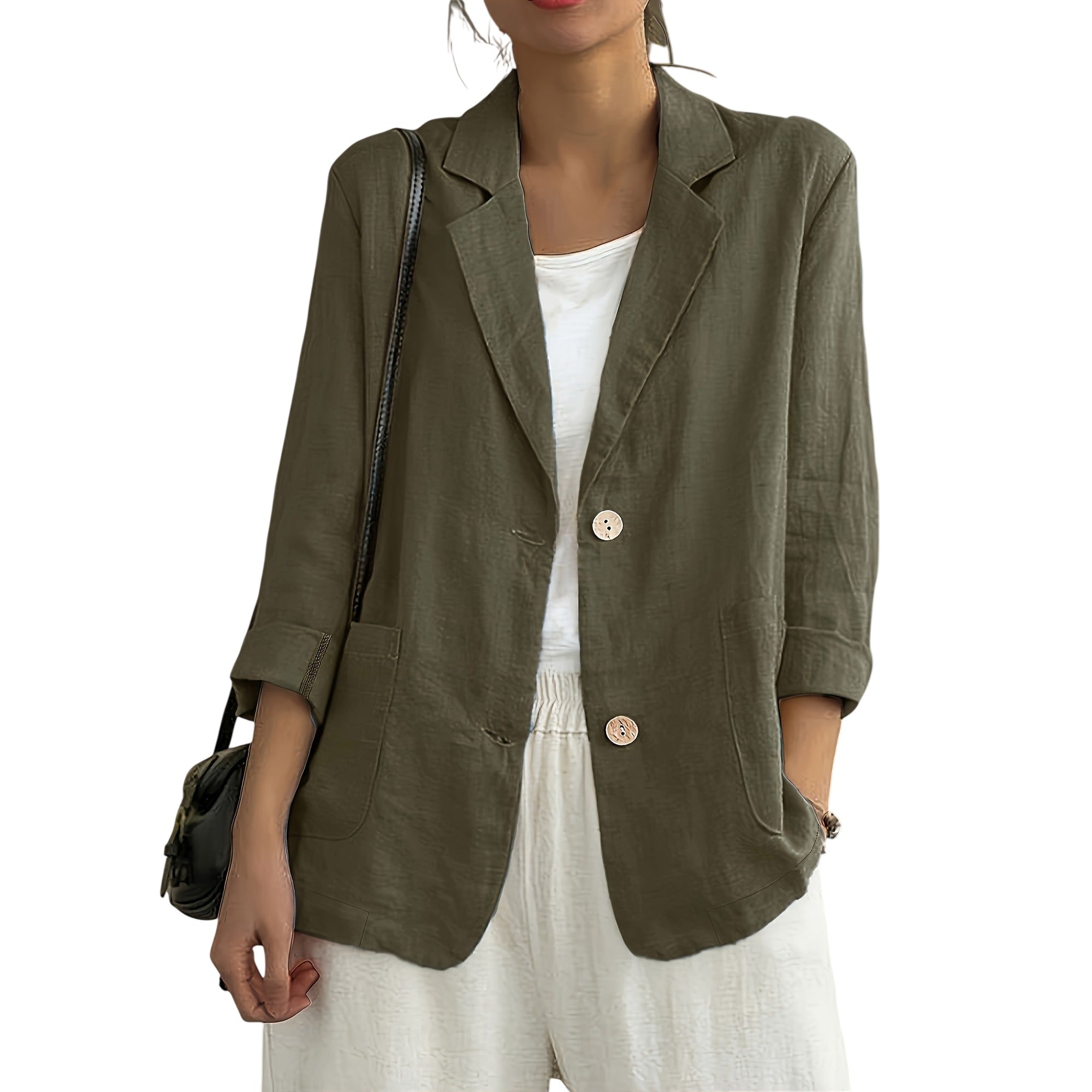 Atelier Rivelle | Blazer Femme Printemps Été Décontracté Léger Poches