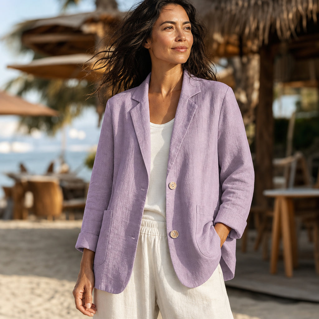 Atelier Rivelle | Blazer Femme Printemps Été Décontracté Léger Poches