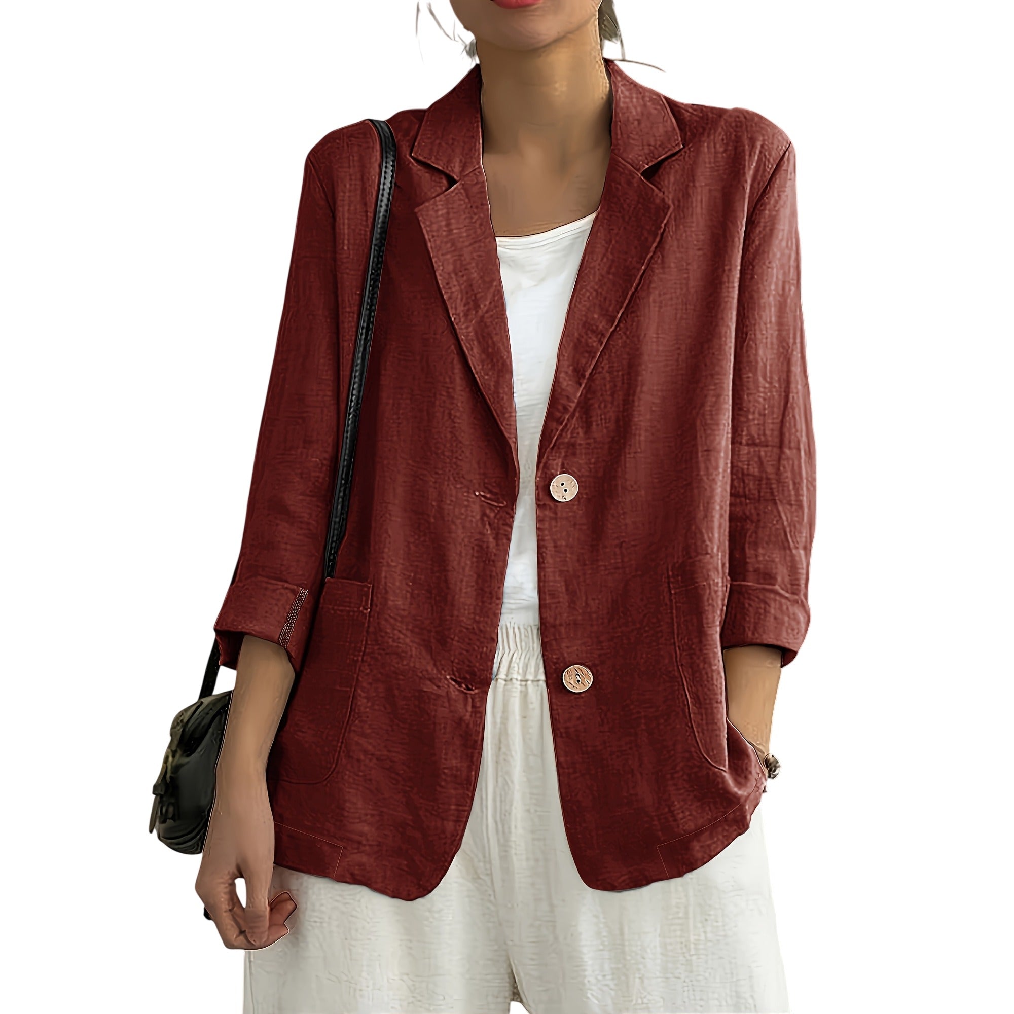 Atelier Rivelle | Blazer Femme Printemps Été Décontracté Léger Poches