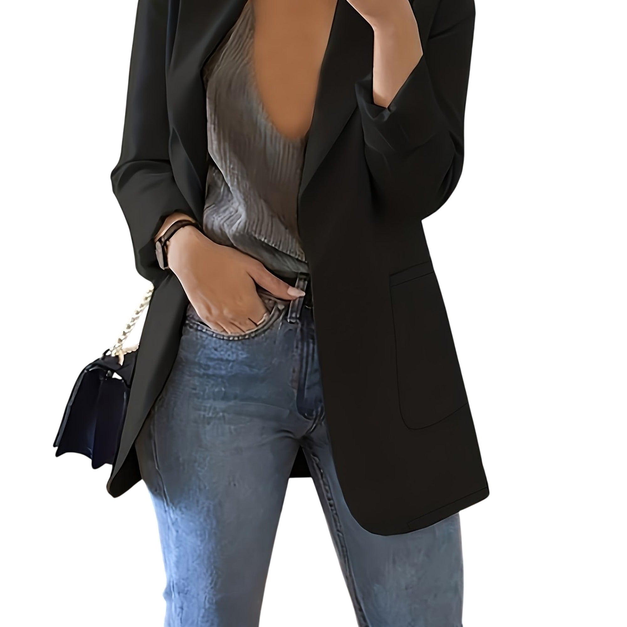 Atelier Rivelle | Blazer Femme Structuré Élégant Bureau Doublé Chic