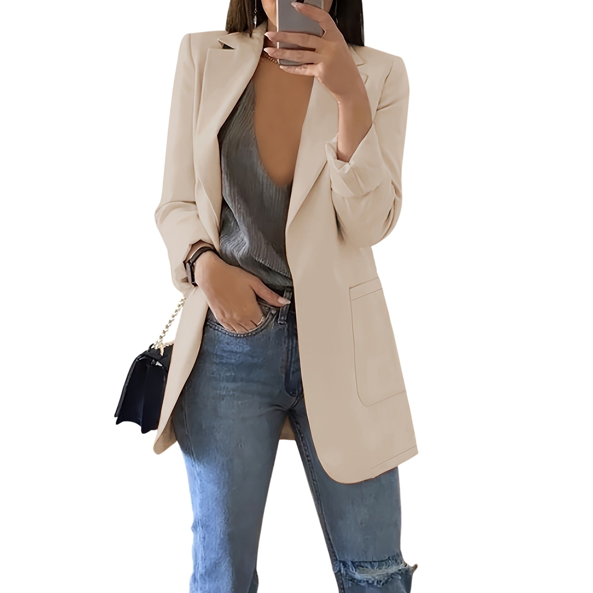 Atelier Rivelle | Blazer Femme Structuré Élégant Bureau Doublé Chic