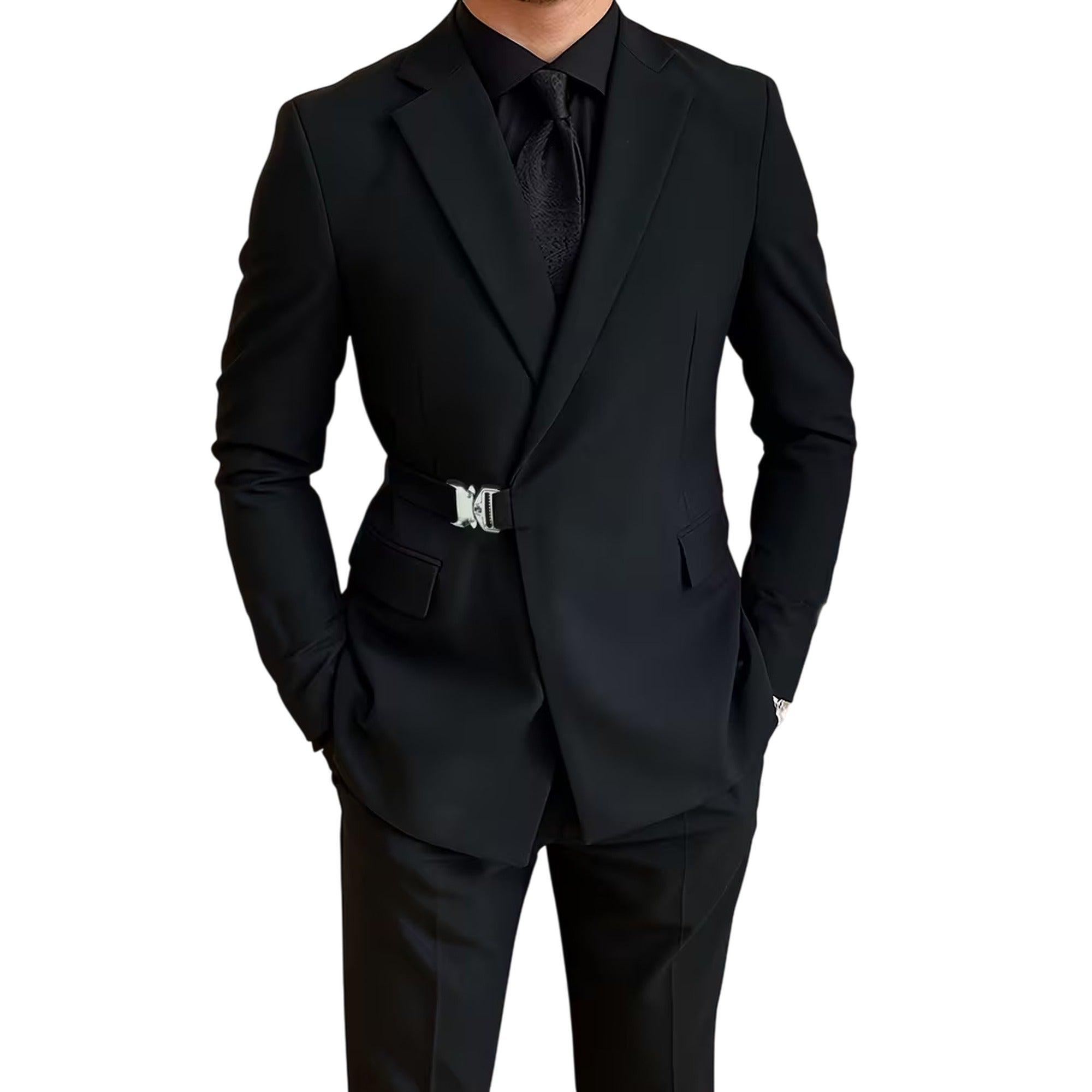 Atelier Rivelle | Blazer Homme Slim Élégant Mariage Cérémonie Boucle Taille