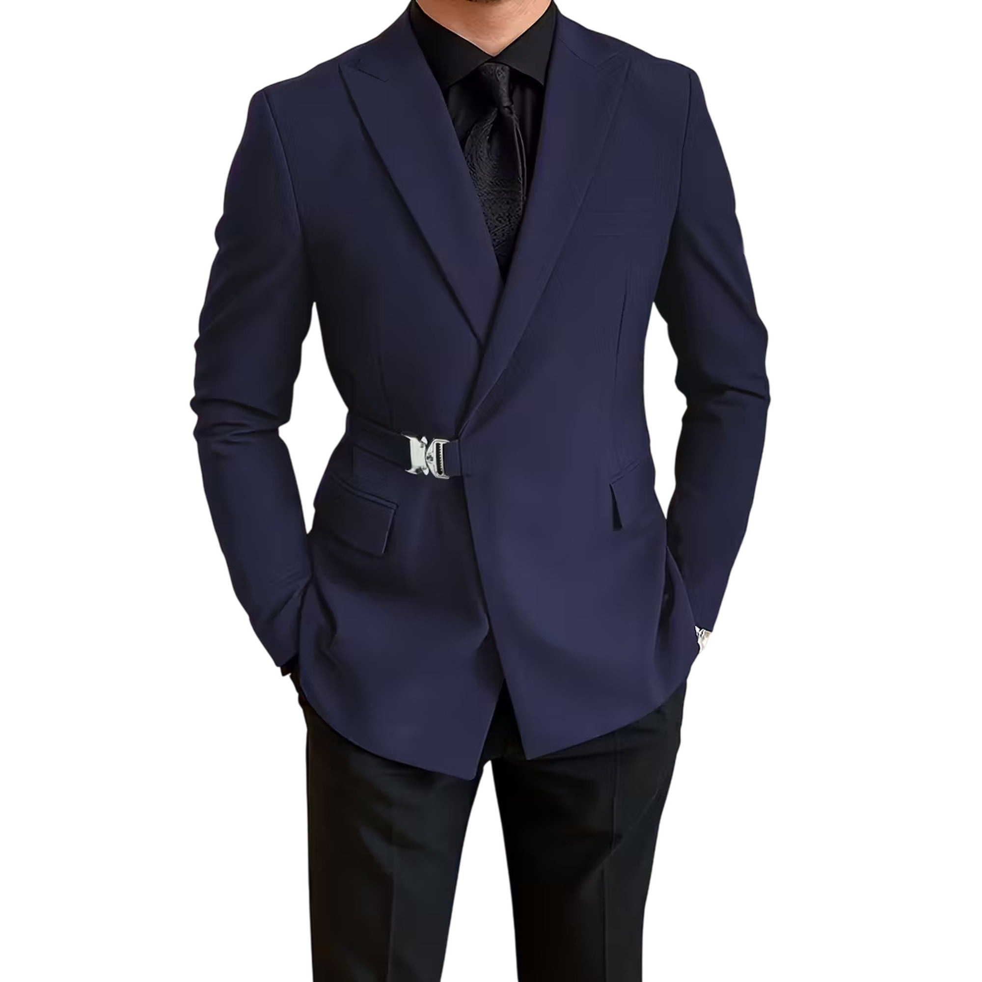 Atelier Rivelle | Blazer Homme Slim Élégant Mariage Cérémonie Boucle Taille