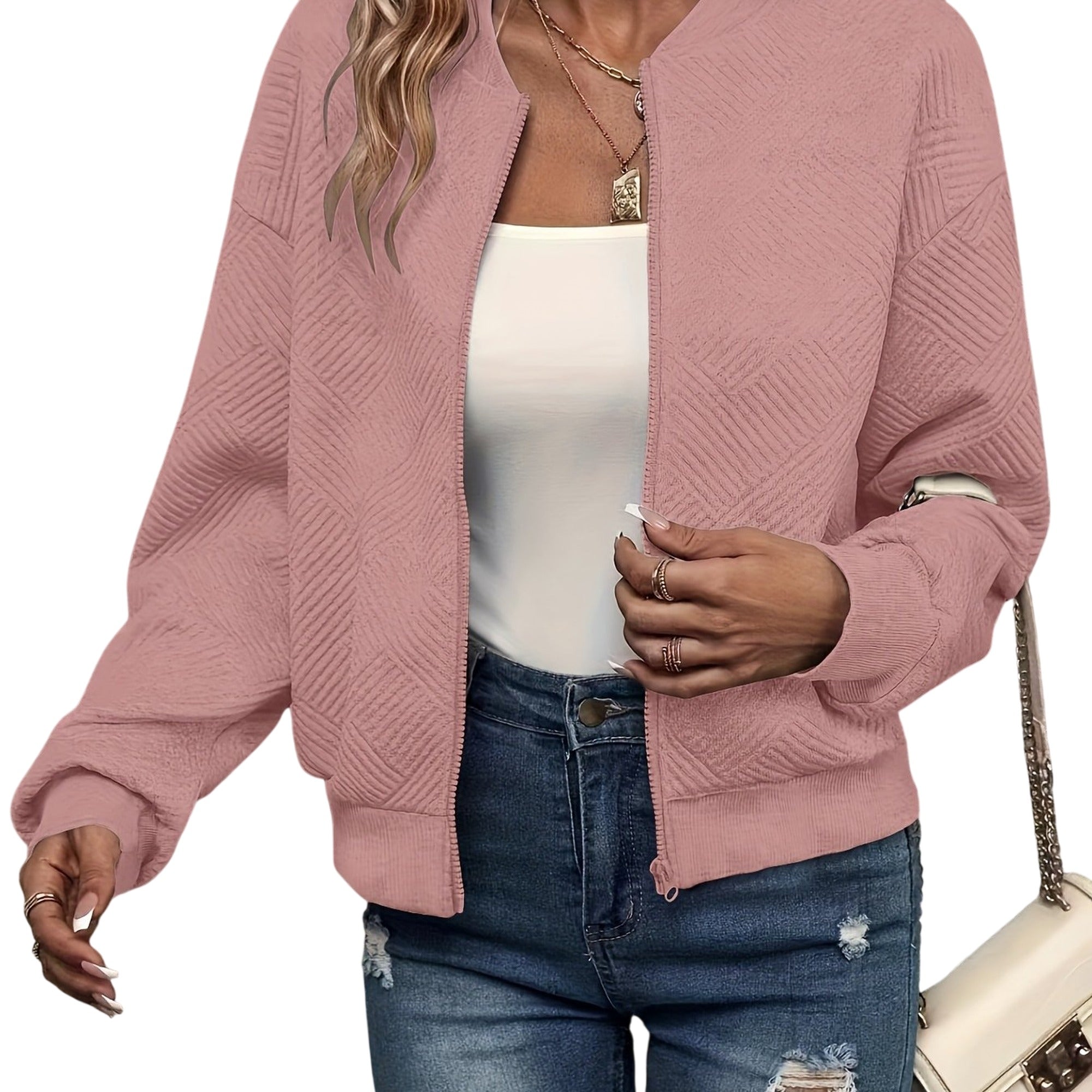 Atelier Rivelle | Cardigan Zippé Femme Mi-Saison Décontracté Léger Uni