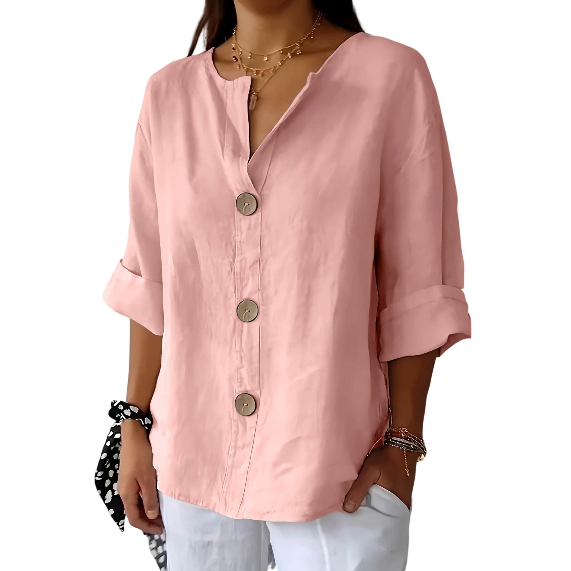 Atelier Rivelle | Chemise Femme Ample Décontractée Boutons Légère Été