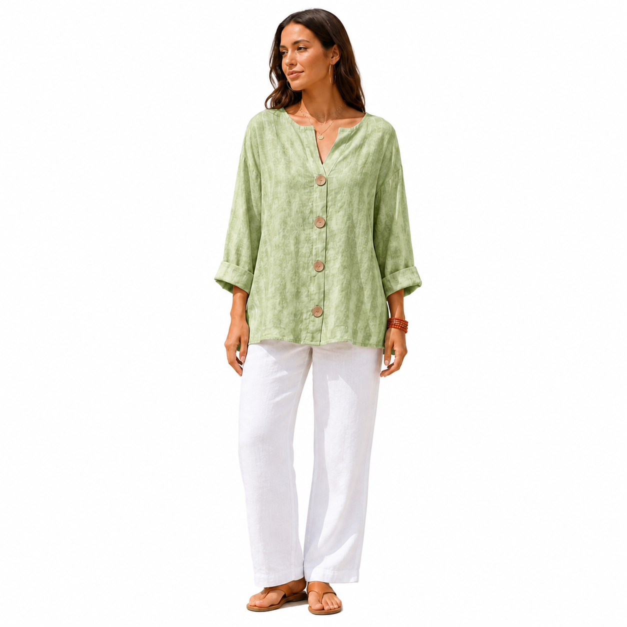 Atelier Rivelle | Chemise Femme Ample Décontractée Boutons Légère Été