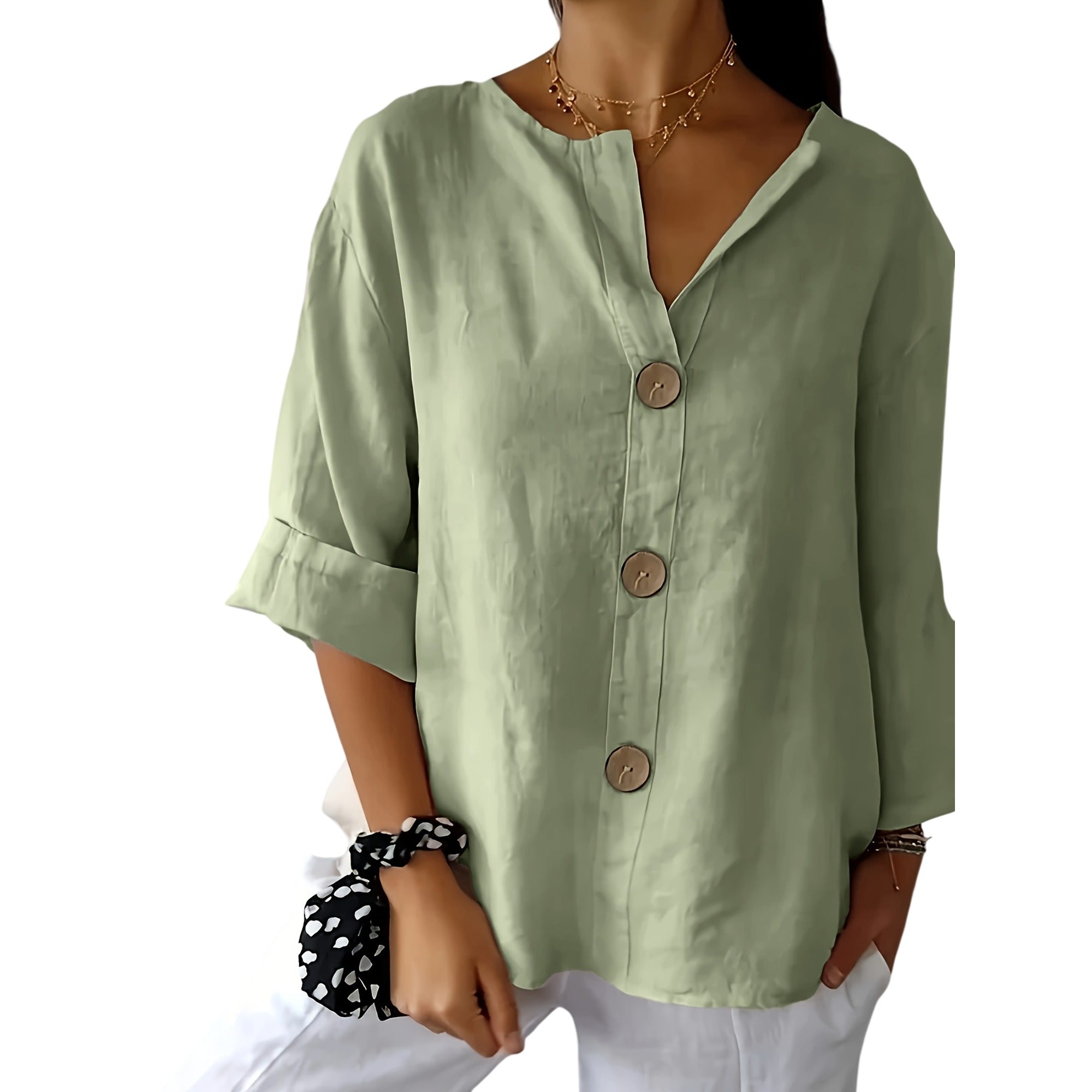 Atelier Rivelle | Chemise Femme Ample Décontractée Boutons Légère Été