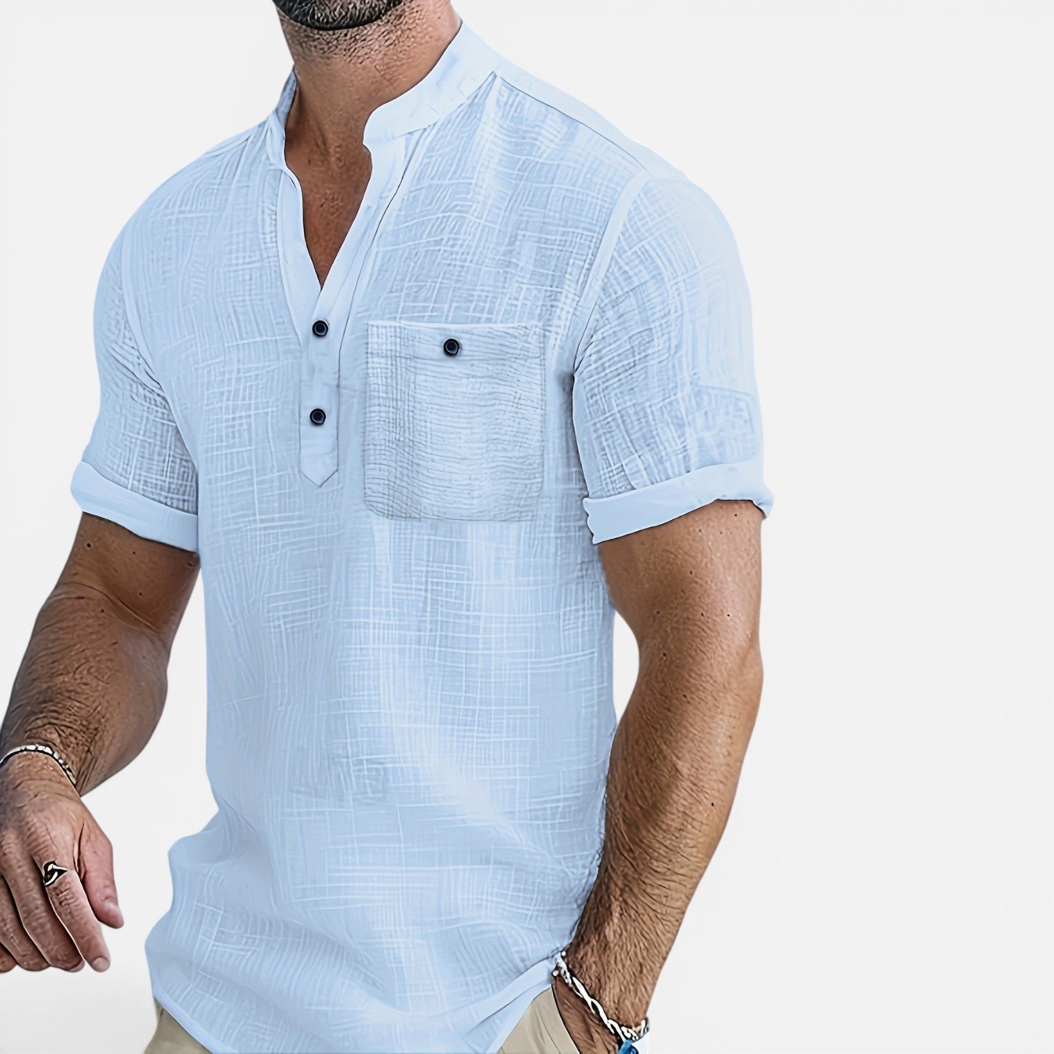 Atelier Rivelle | Chemise Homme Lin Été Légère Respirante Tenue Vacances