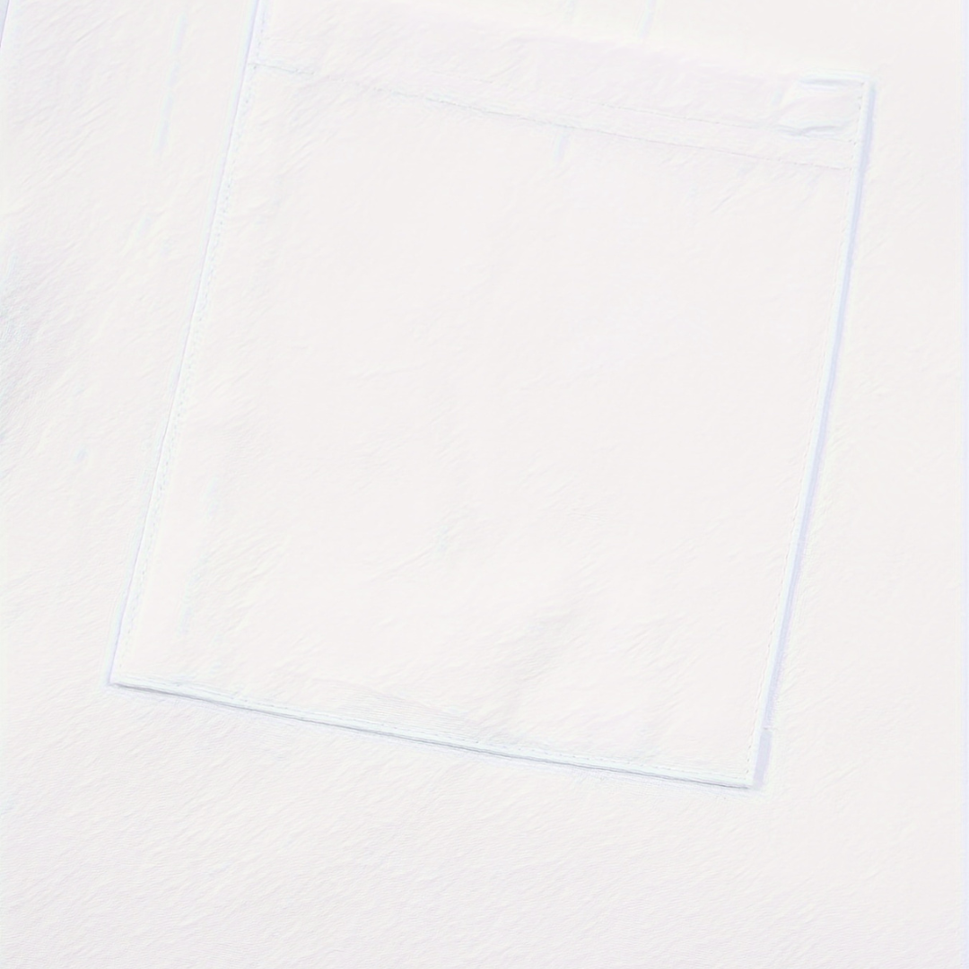 Atelier Rivelle | Chemise Lin Homme Été Col Mao Manches Courtes Décontractée