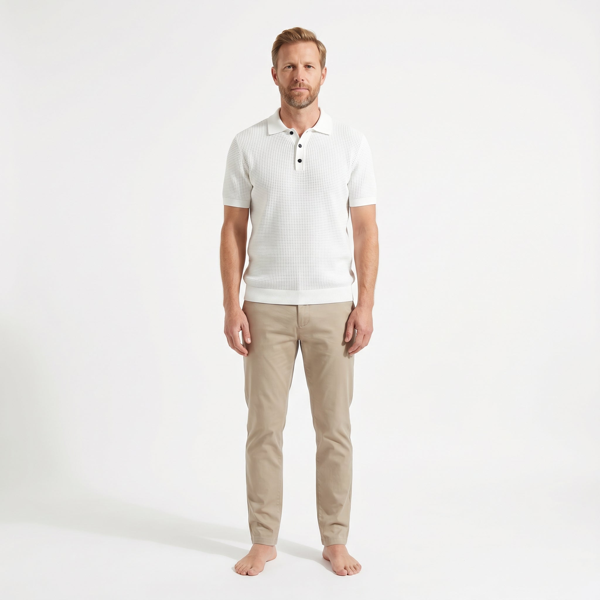 Atelier Rivelle | Polo Maille Homme Été Légère Transparente Décontractée