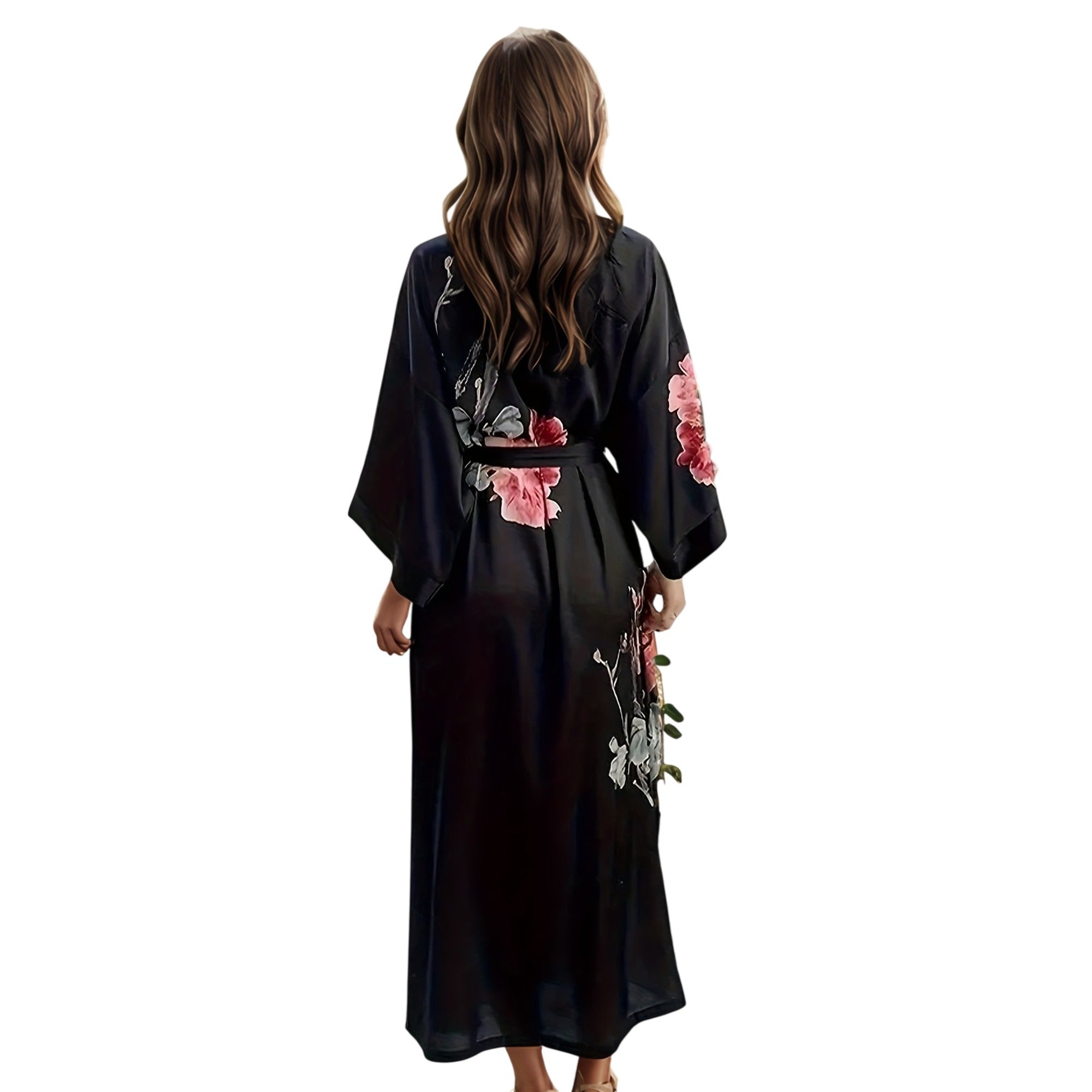 Atelier Rivelle | Chemise de Nuit Satin Femme Grande Taille Floral Ample Élégante
