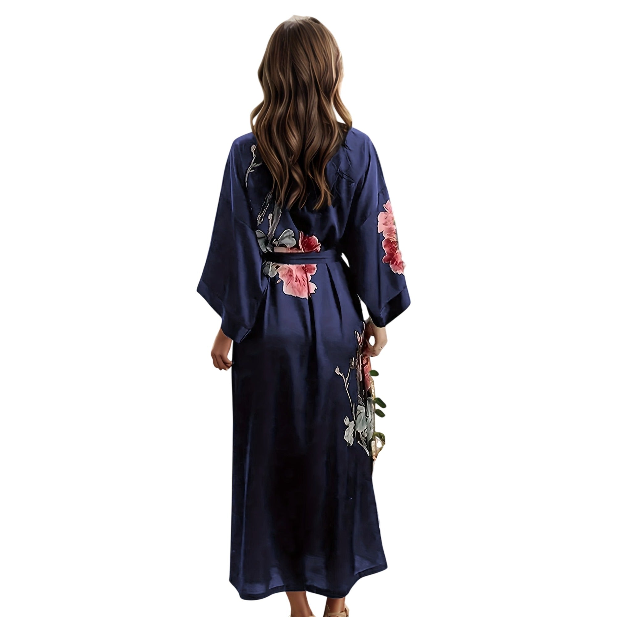 Atelier Rivelle | Chemise de Nuit Satin Femme Grande Taille Floral Ample Élégante