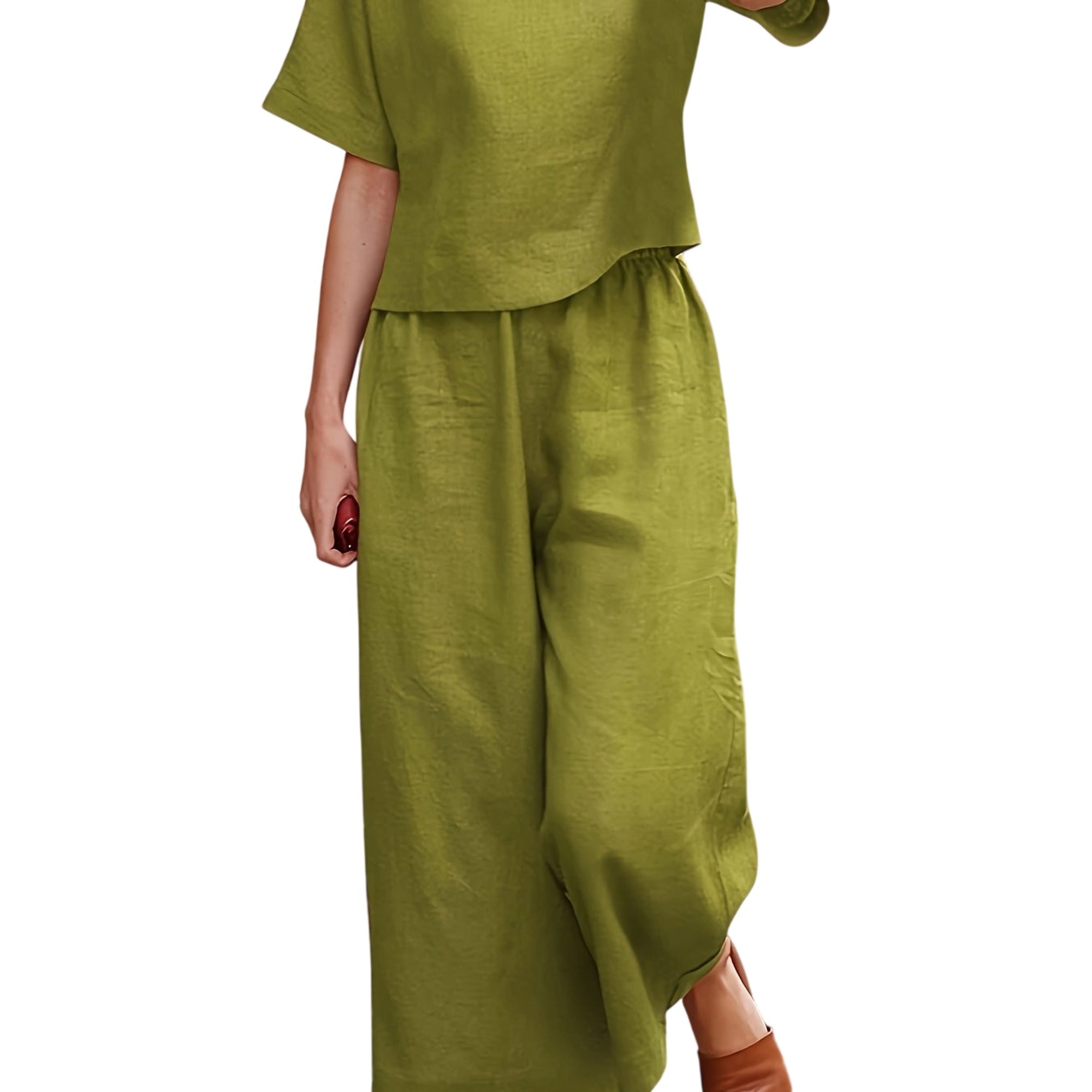 Atelier Rivelle | Combinaison Femme Ample Fluide Manches Courtes Élégante Été