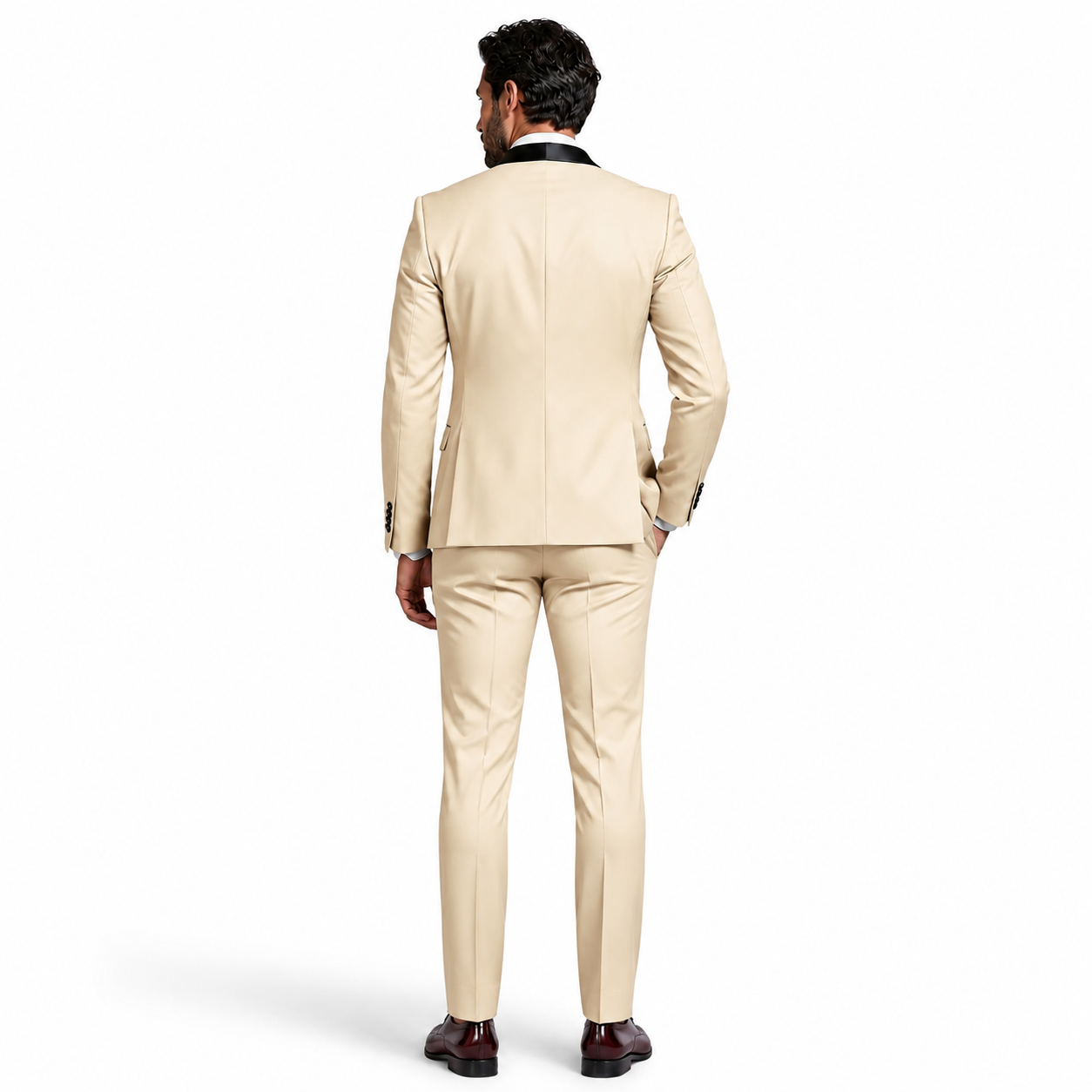 Atelier Rivelle | Costume Homme 3 Pièces Blazer Gilet Pantalon Élégant Mariage Beige