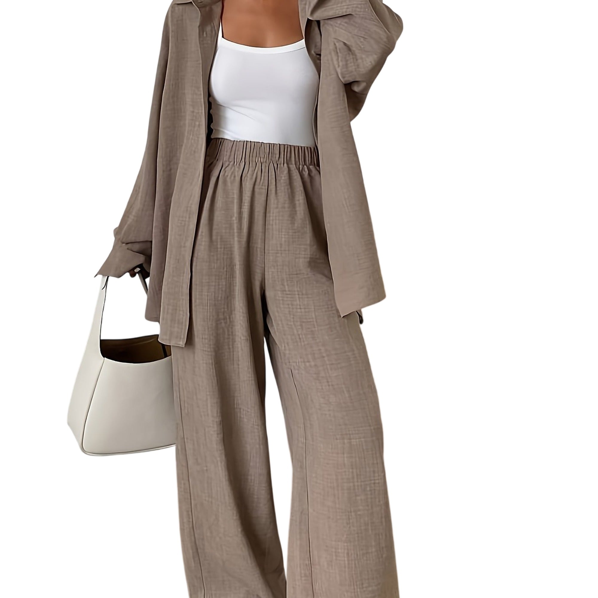 Atelier Rivelle | Ensemble Chemise Pantalon Femme Été Élégant Fluide Lin