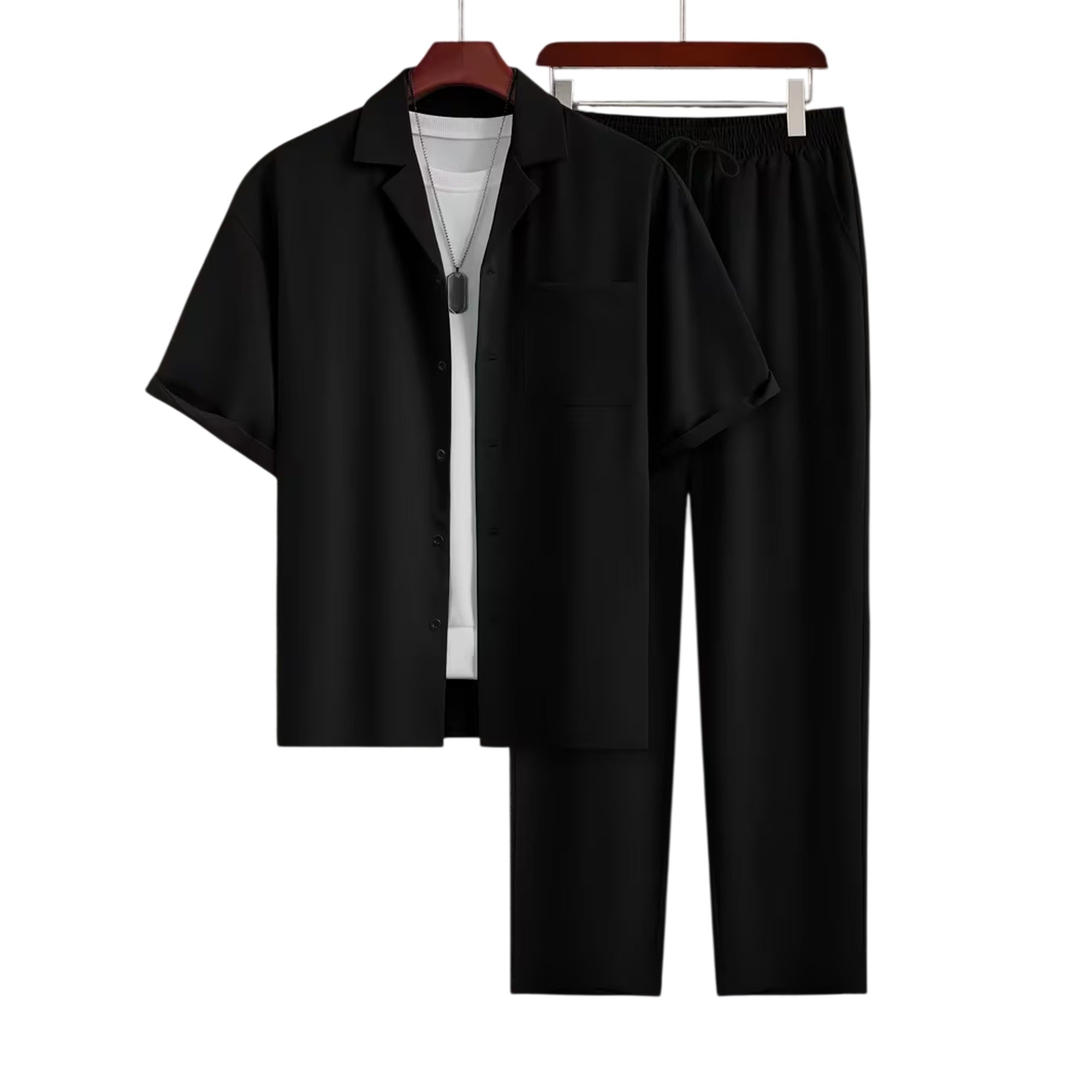 Atelier Rivelle | Ensemble Chemise Pantalon Homme Été Ample Léger Décontracté