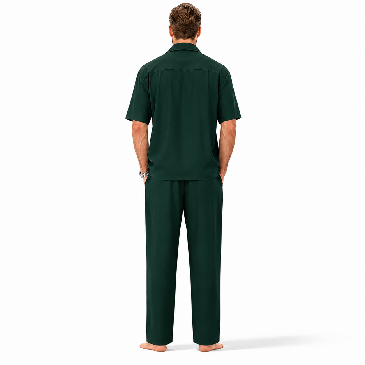 Atelier Rivelle | Ensemble Chemise Pantalon Homme Été Ample Léger Décontracté