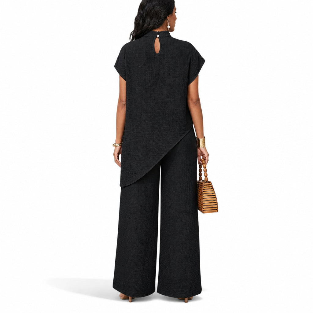 Atelier Rivelle | Ensemble Femme Automne Fluide Ourlet Asymétrique Décontracté