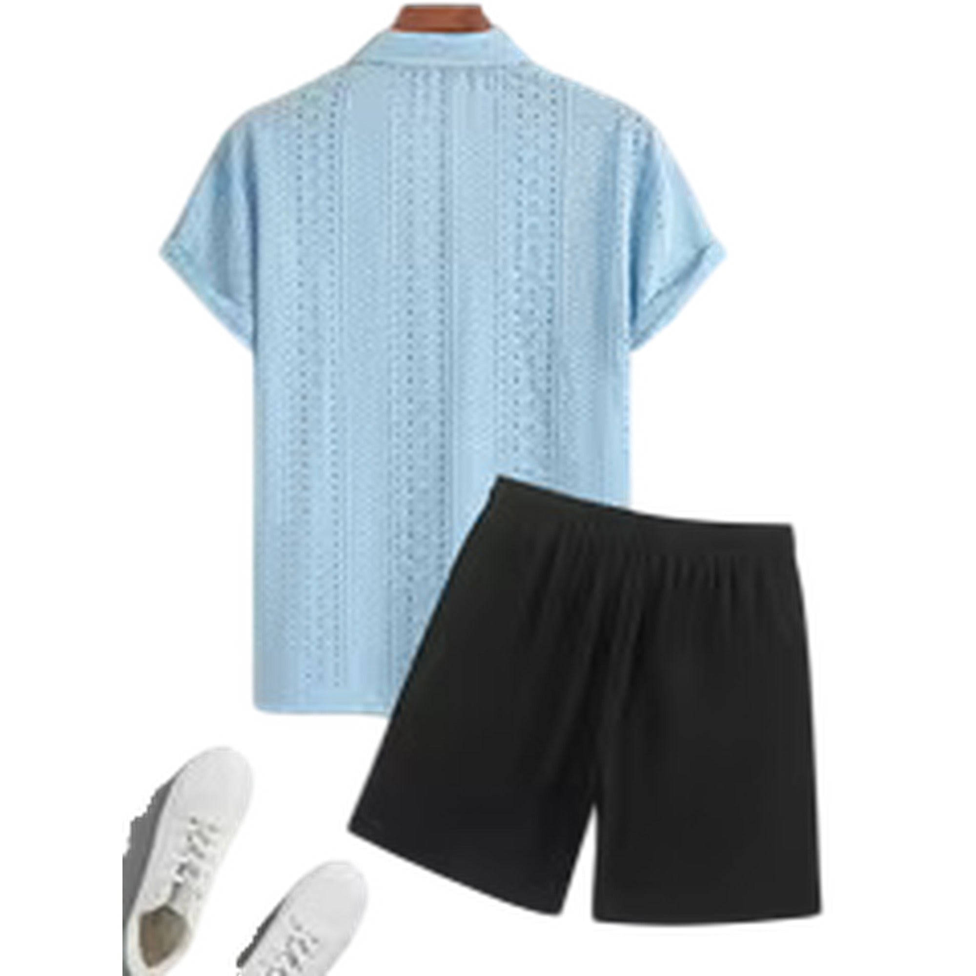 Atelier Rivelle | Ensemble Lin Homme Été Chemise Col Cubain Short Décontracté