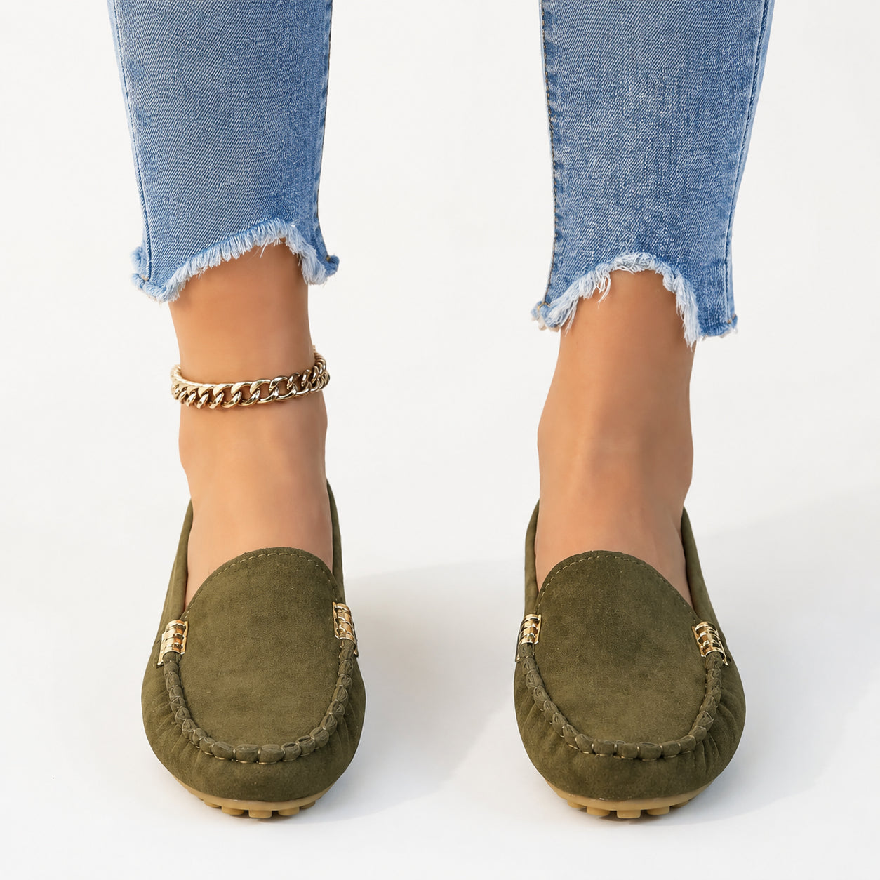 Atelier Rivelle | Mocassins Femme Cuir Souple Bout Rond Détails Métalliques Chic