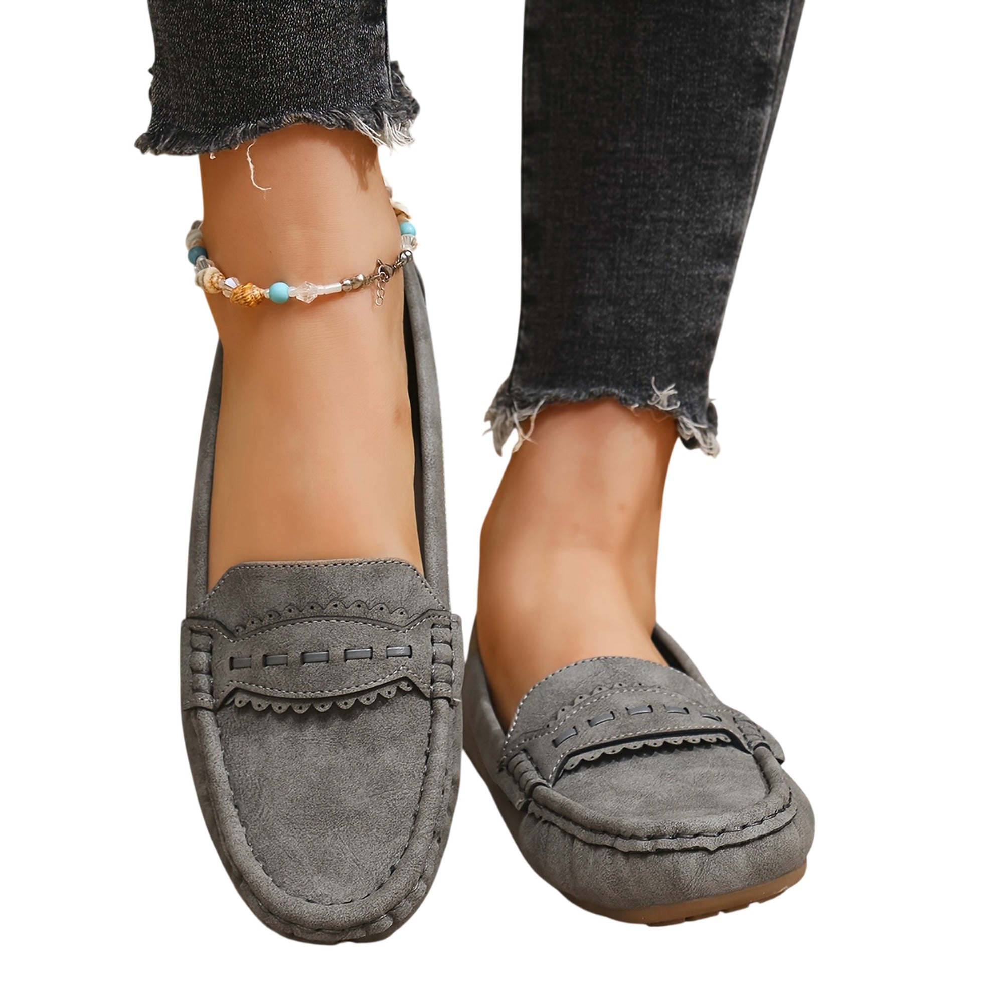 Atelier Rivelle | Mocassins Femme Grande Taille Confort Doux Nœud Couture Main