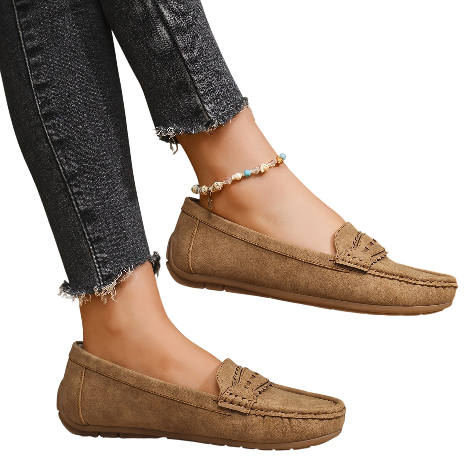 Atelier Rivelle | Mocassins Femme Grande Taille Confort Doux Nœud Couture Main